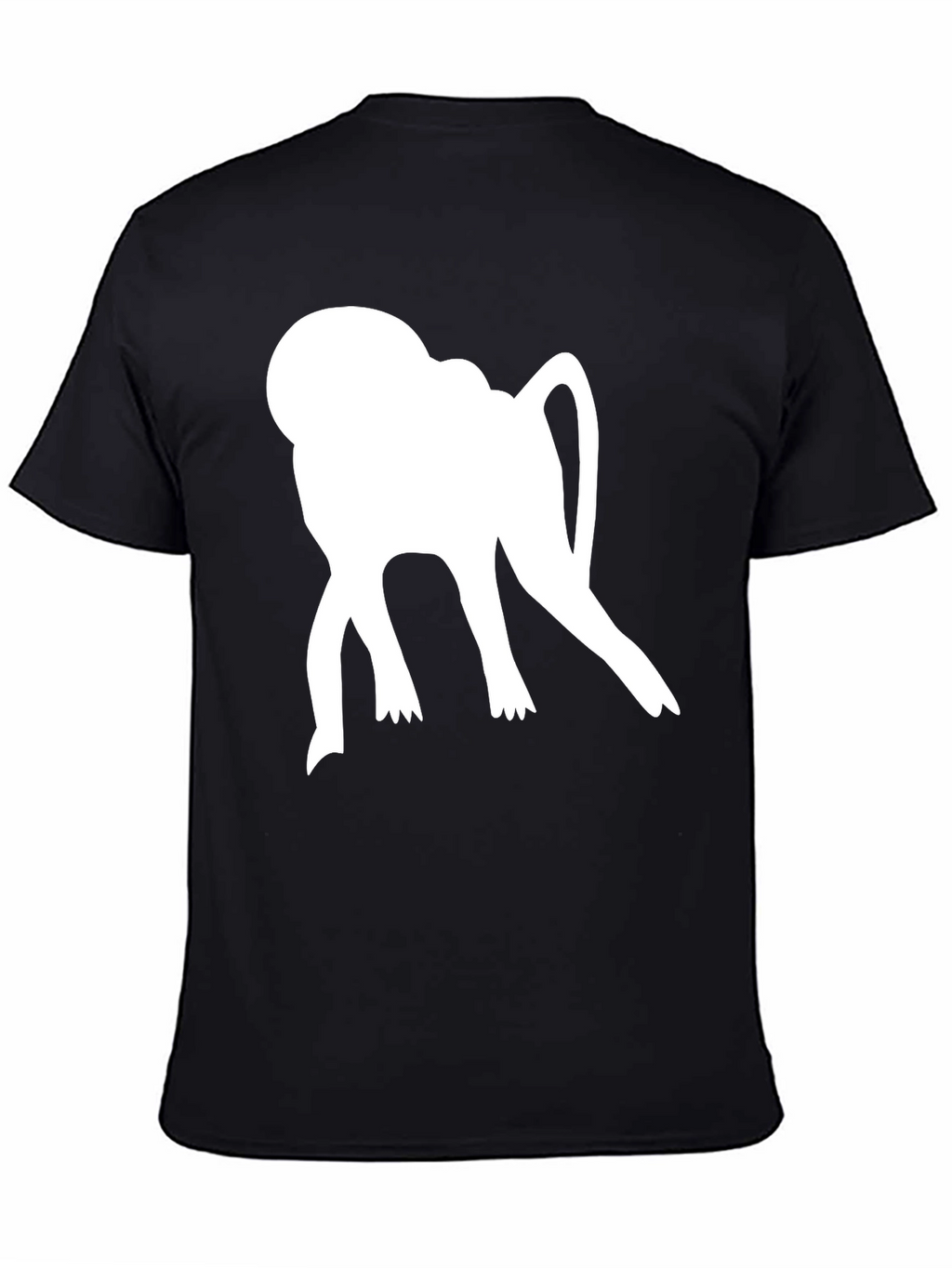 Monkey Silhouette Graphic Tee - Casual Style