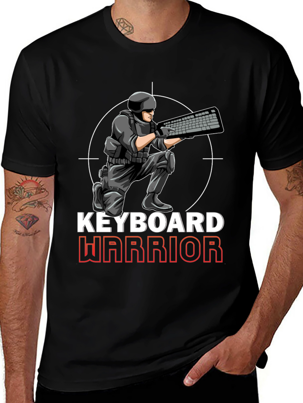 Keyboard Warrior Graphic T-Shirt - Gamer Apparel