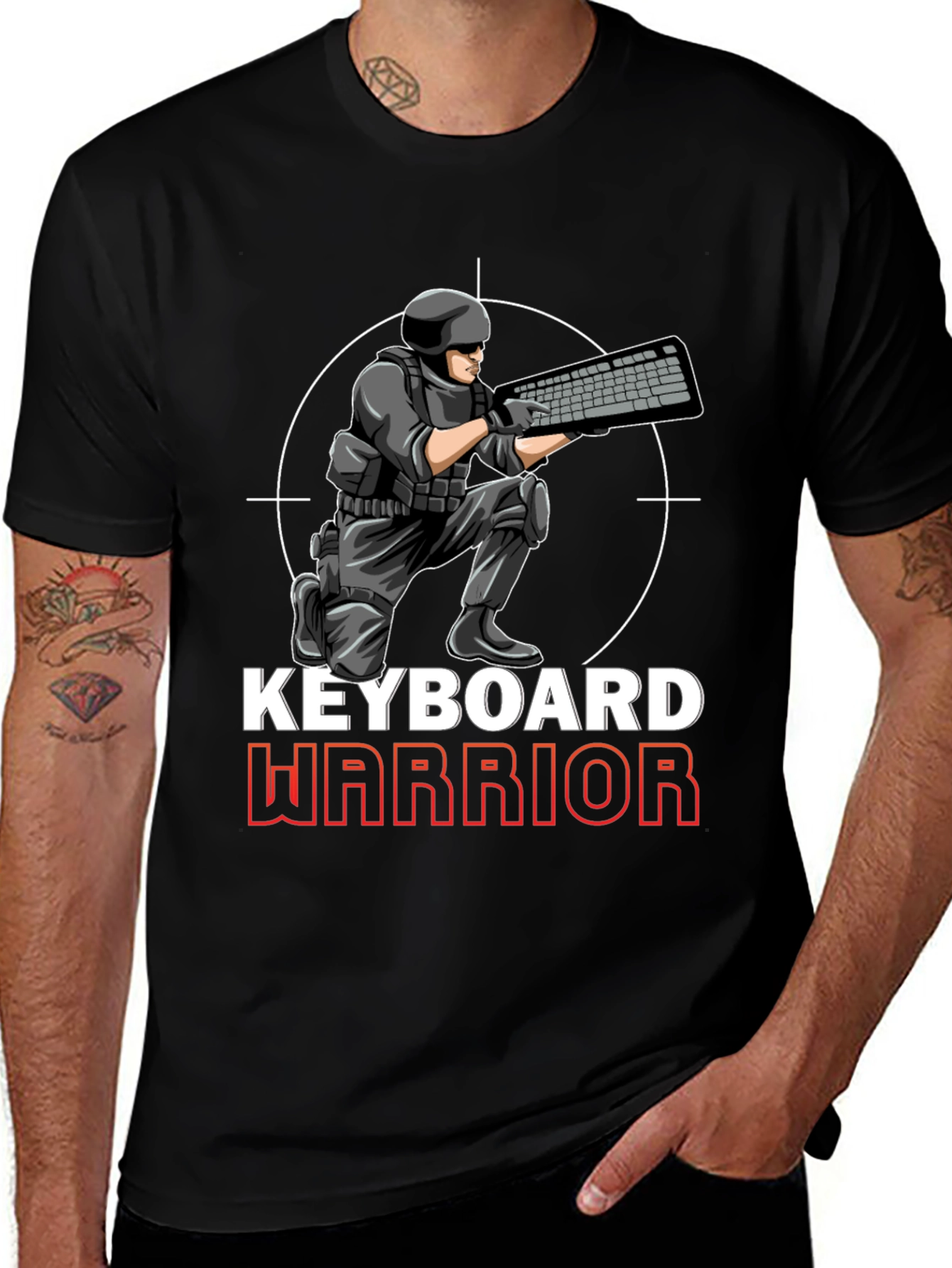 Keyboard Warrior Graphic T-Shirt - Gamer Apparel