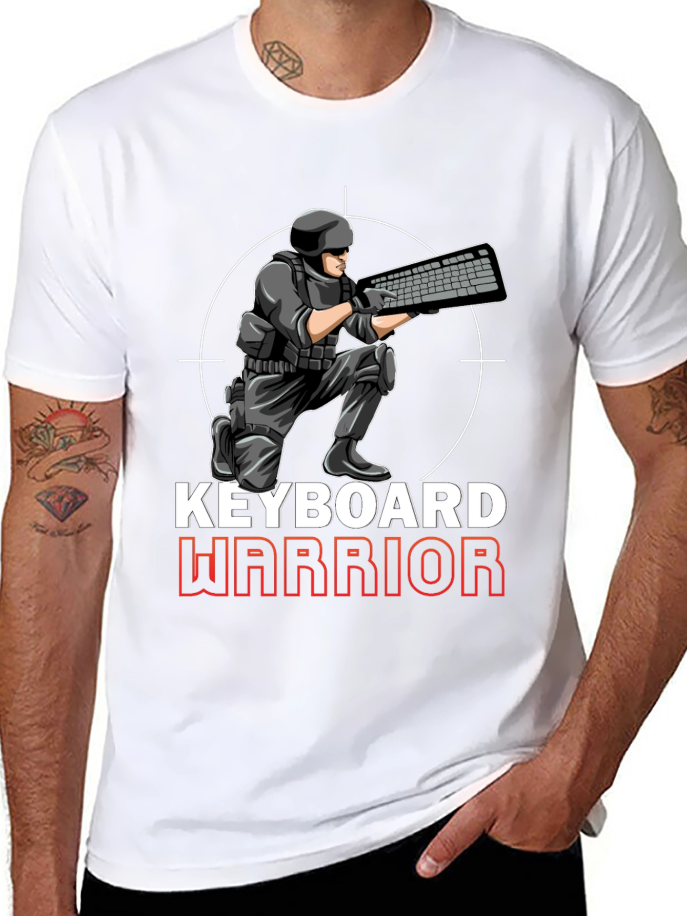 Keyboard Warrior Graphic T-Shirt - Gamer Apparel