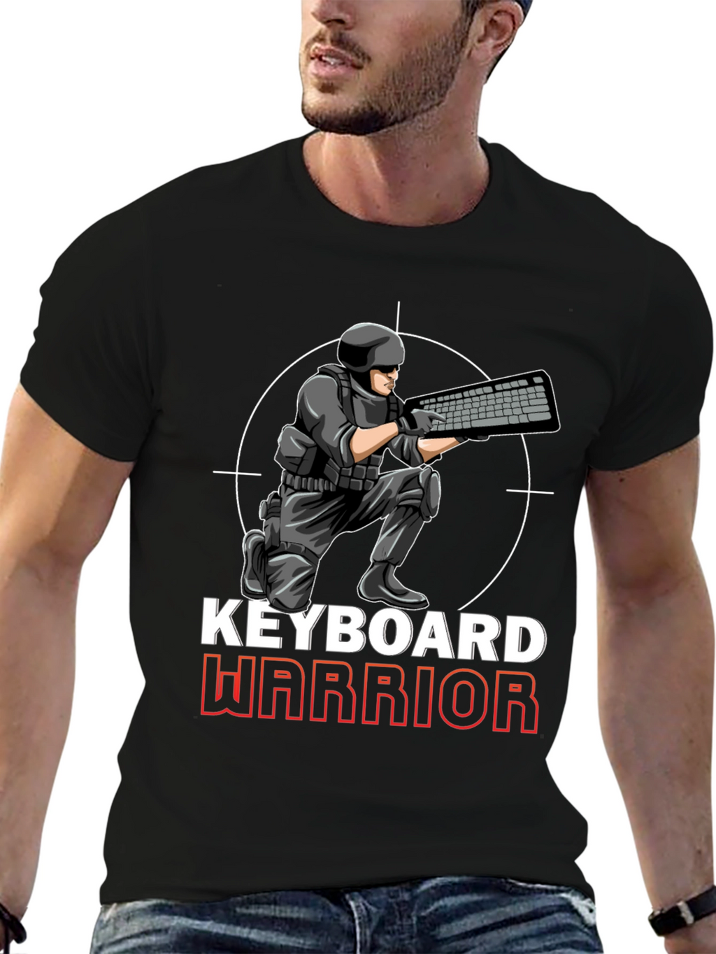 Keyboard Warrior Graphic T-Shirt - Gamer Apparel