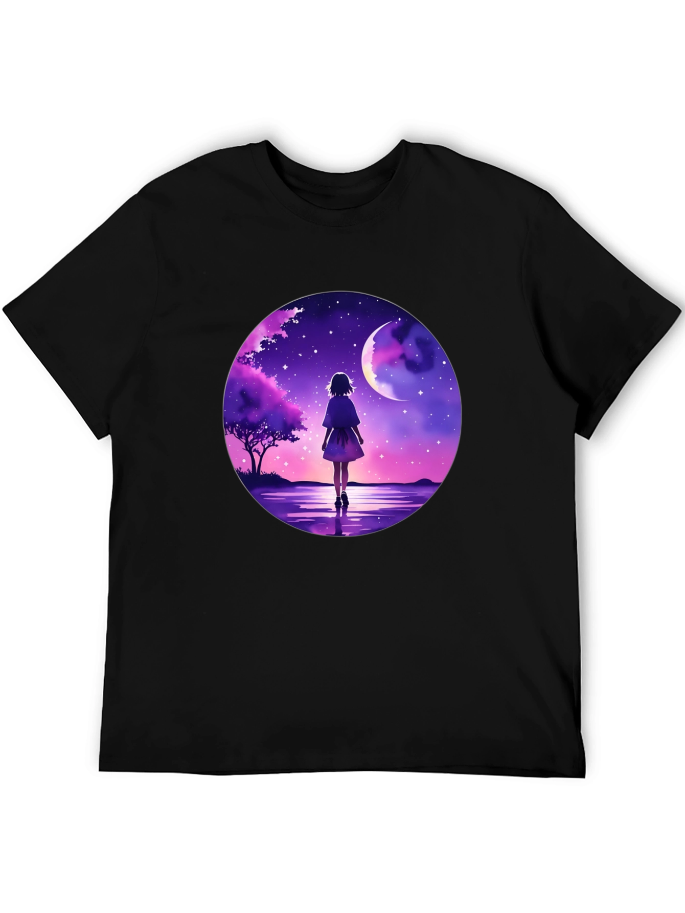 Anime Moonlit Walk Graphic Tee