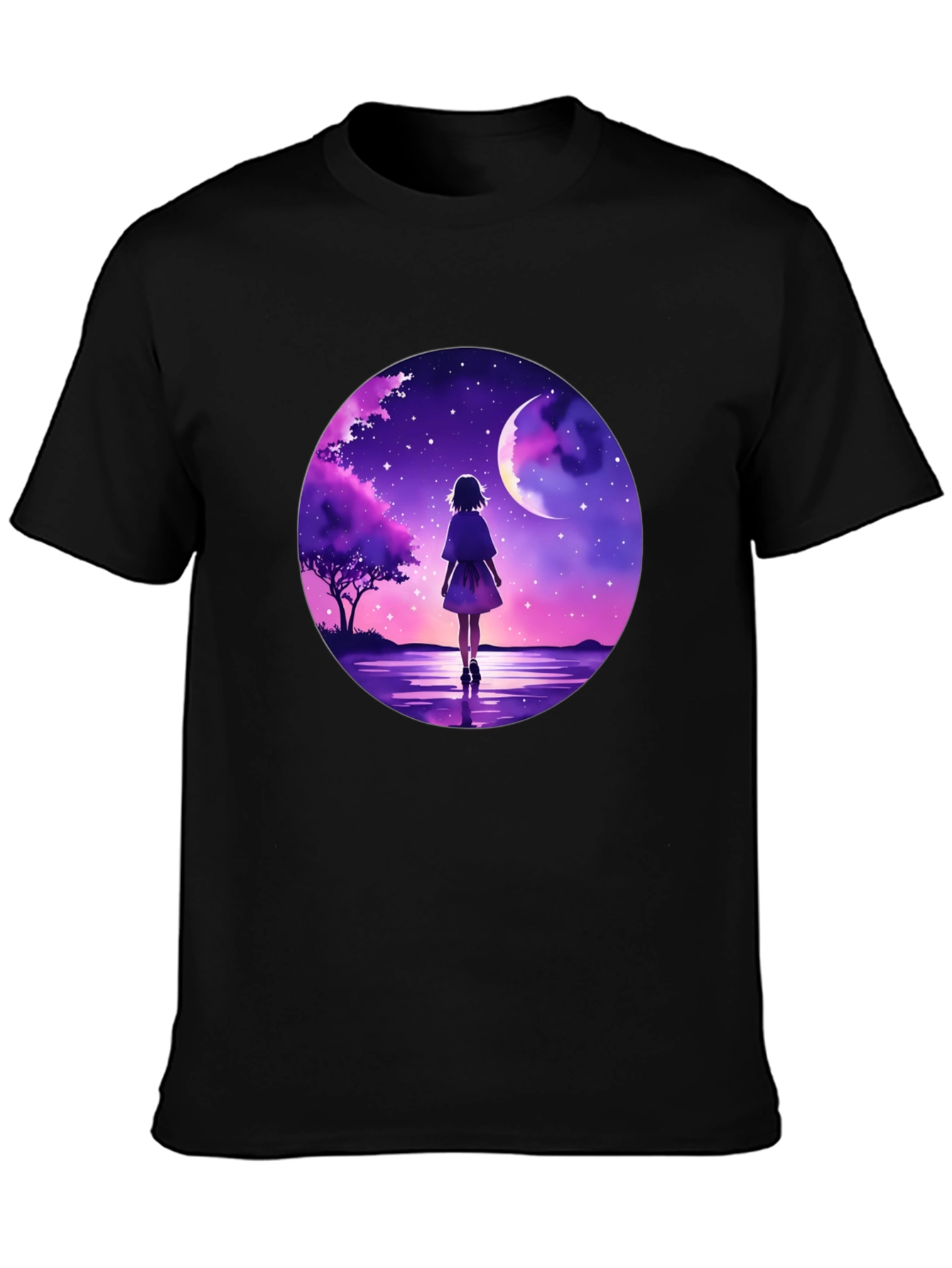 Anime Moonlit Walk Graphic Tee