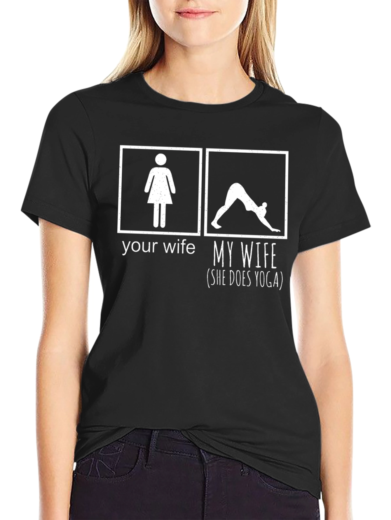 Yoga Wife Graphic T-Shirt - Funny Husband Gift