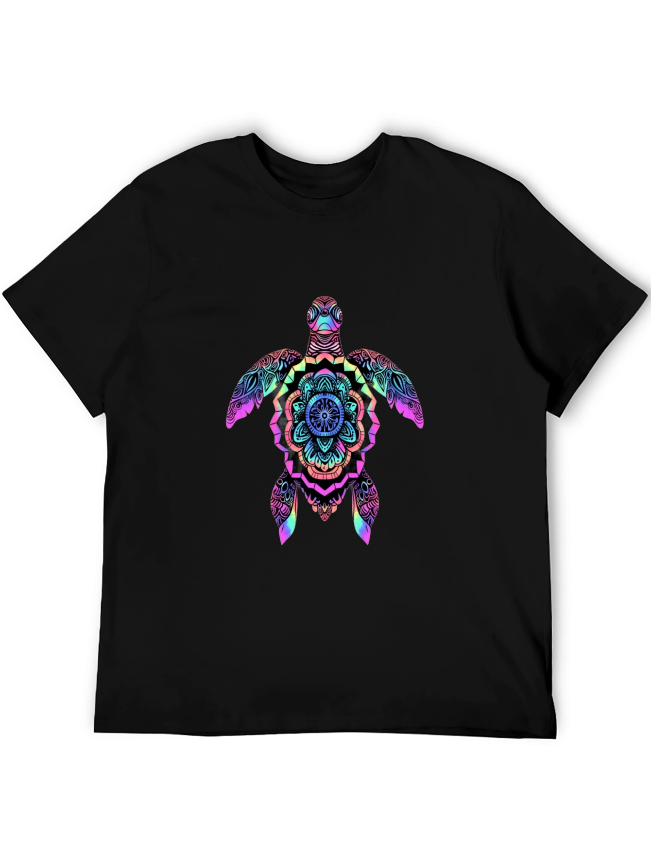 Rainbow Turtle Mandala Graphic Tee