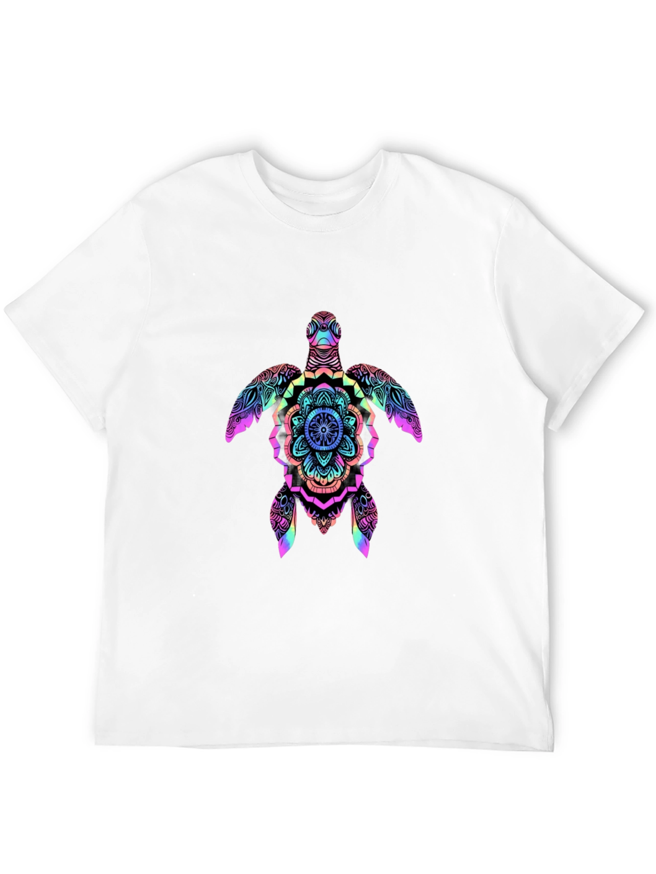 Rainbow Turtle Mandala Graphic Tee