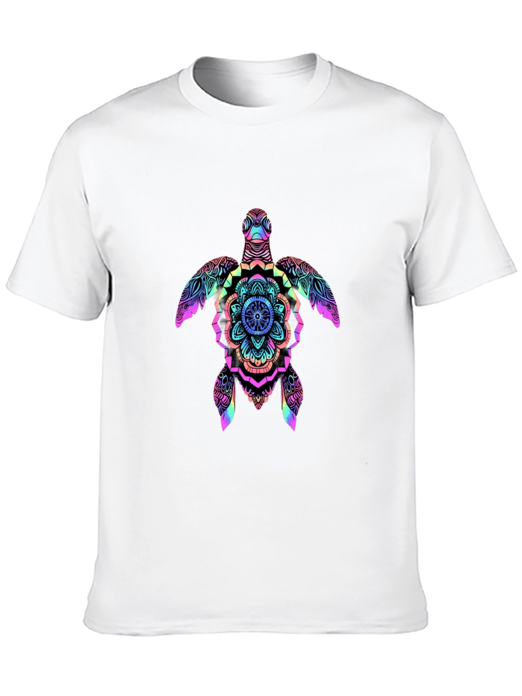 Rainbow Turtle Mandala Graphic Tee