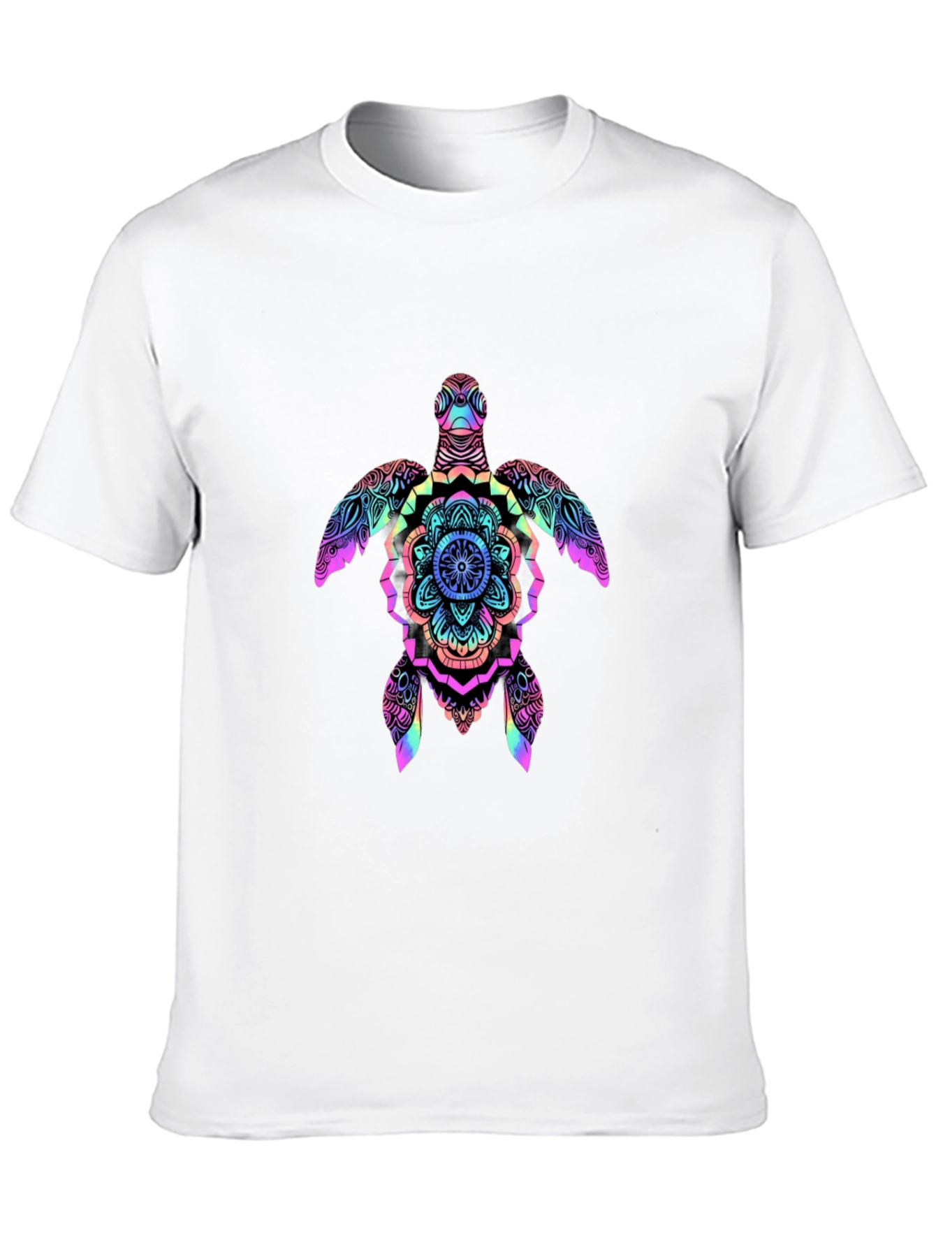 Rainbow Turtle Mandala Graphic Tee