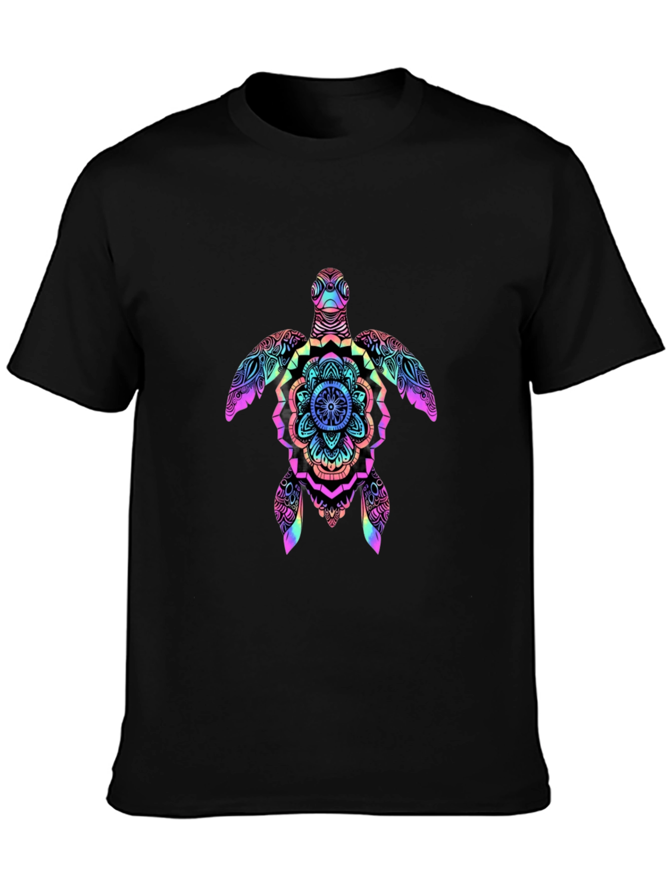 Rainbow Turtle Mandala Graphic Tee