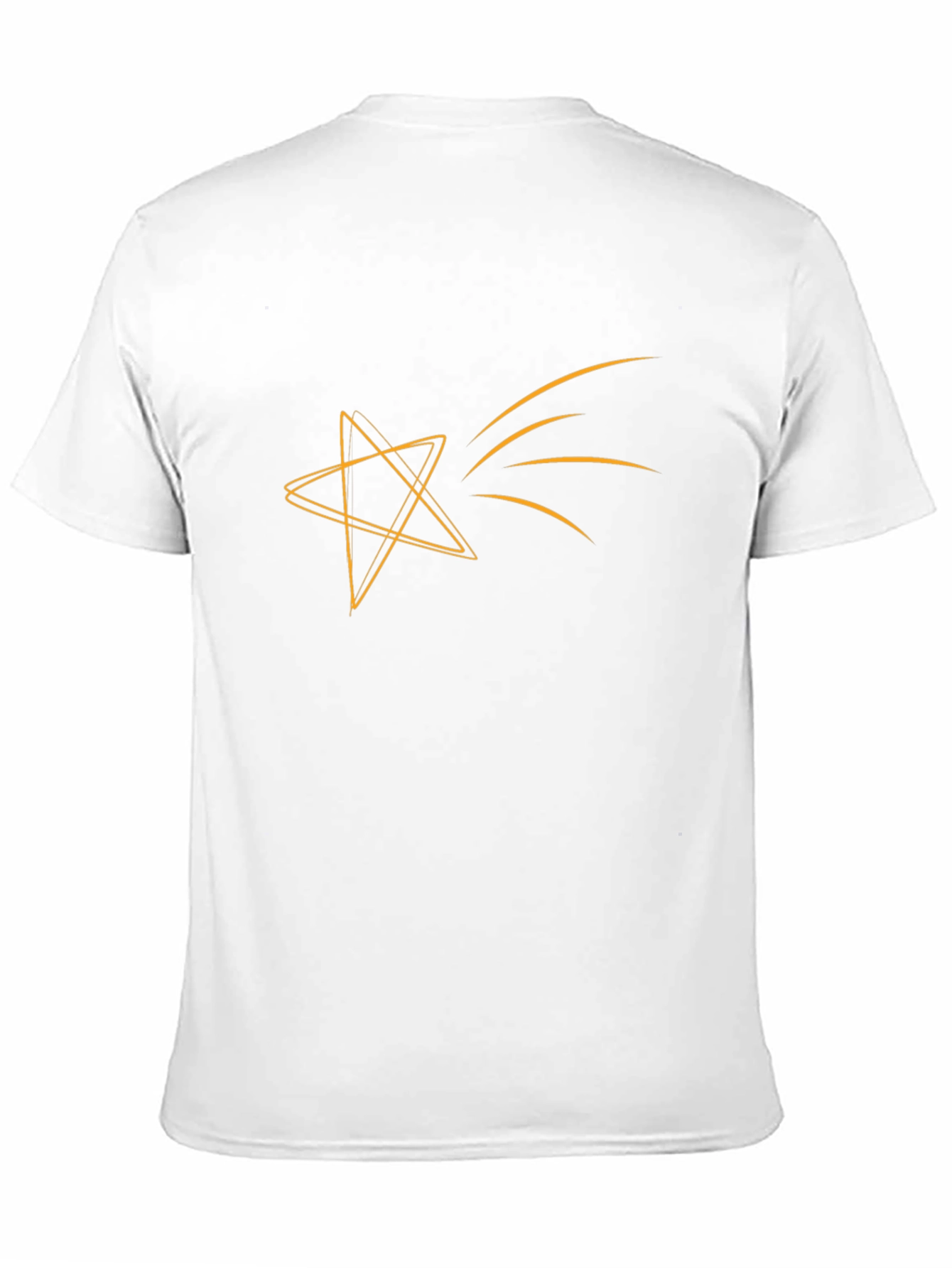Mens Black T-Shirt with Star Graphic