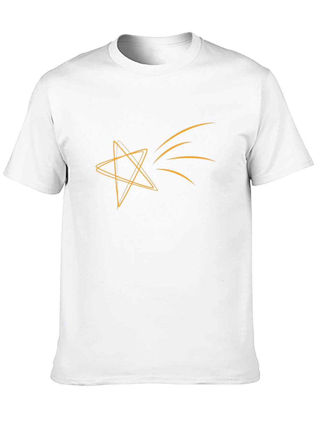 Mens Black T-Shirt with Star Graphic