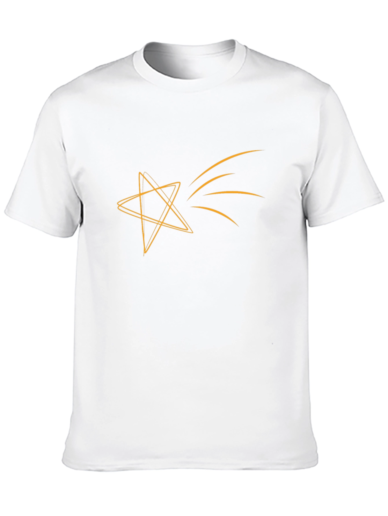 Mens Black T-Shirt with Star Graphic