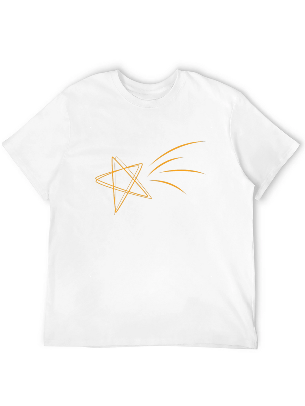 Mens Black T-Shirt with Star Graphic