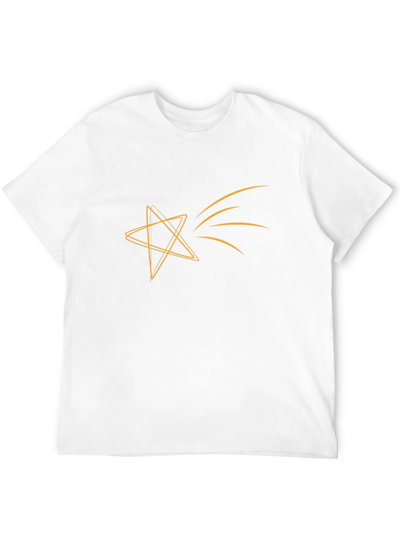 Mens Black T-Shirt with Star Graphic