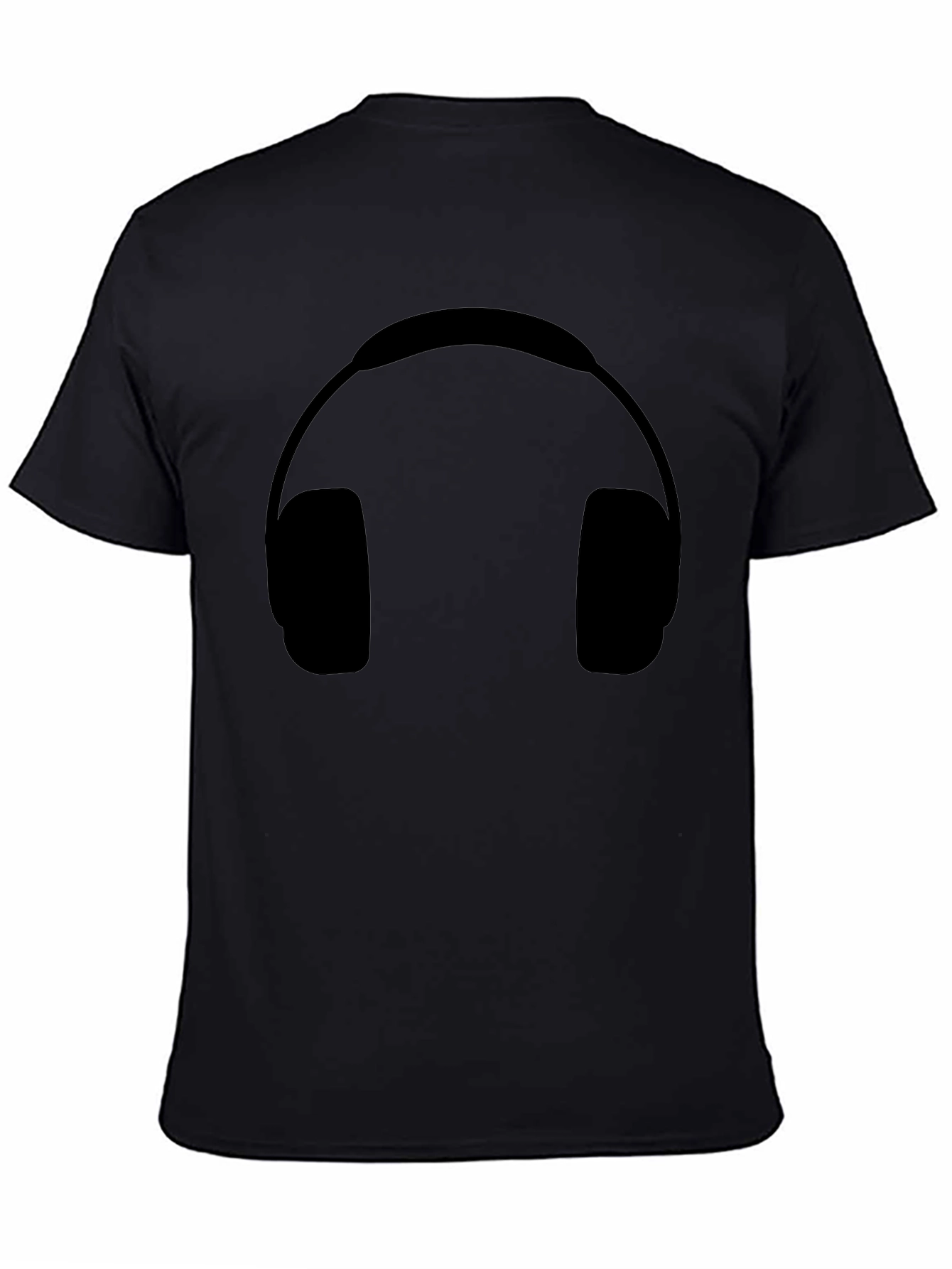 Headphone Graphic Black T-Shirt
