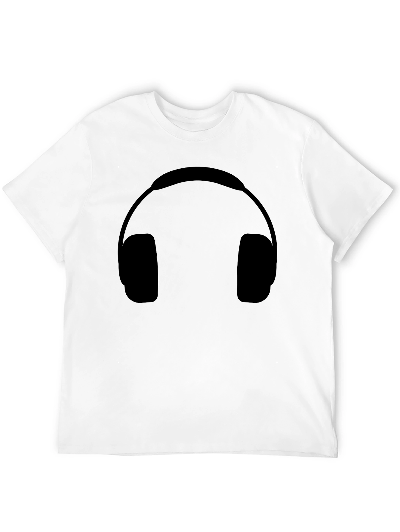 Headphone Graphic Black T-Shirt