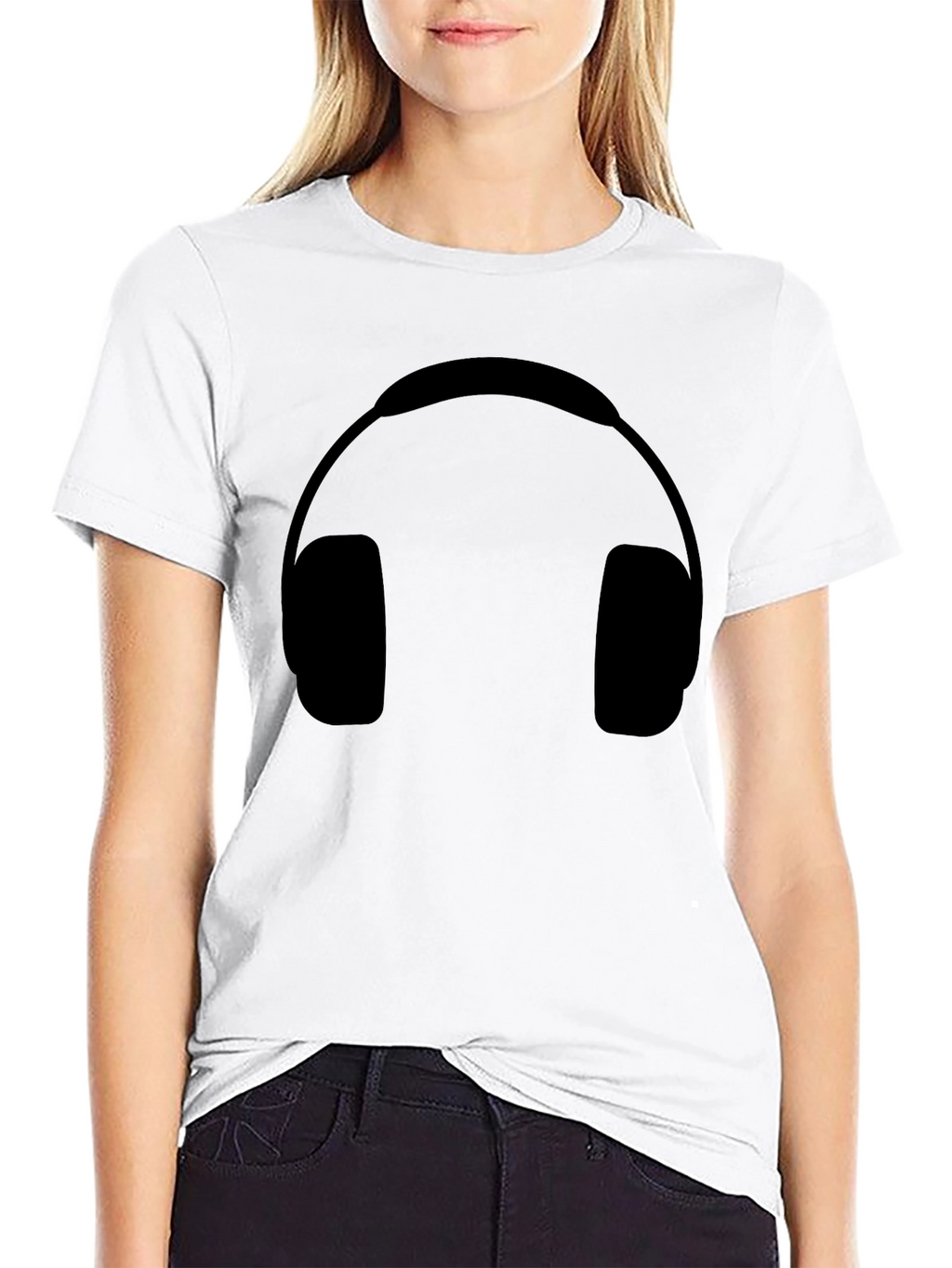 Headphone Graphic Black T-Shirt