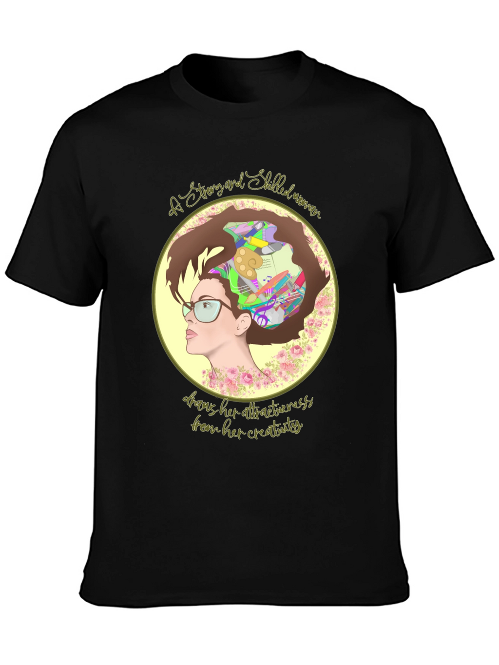 Creative Woman T-Shirt - Artistic Design