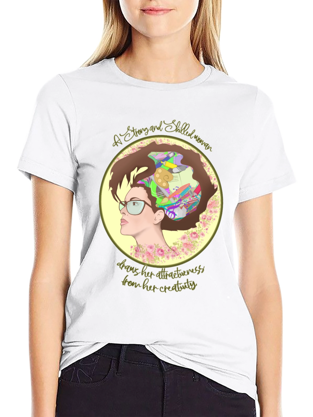 Creative Woman T-Shirt - Artistic Design