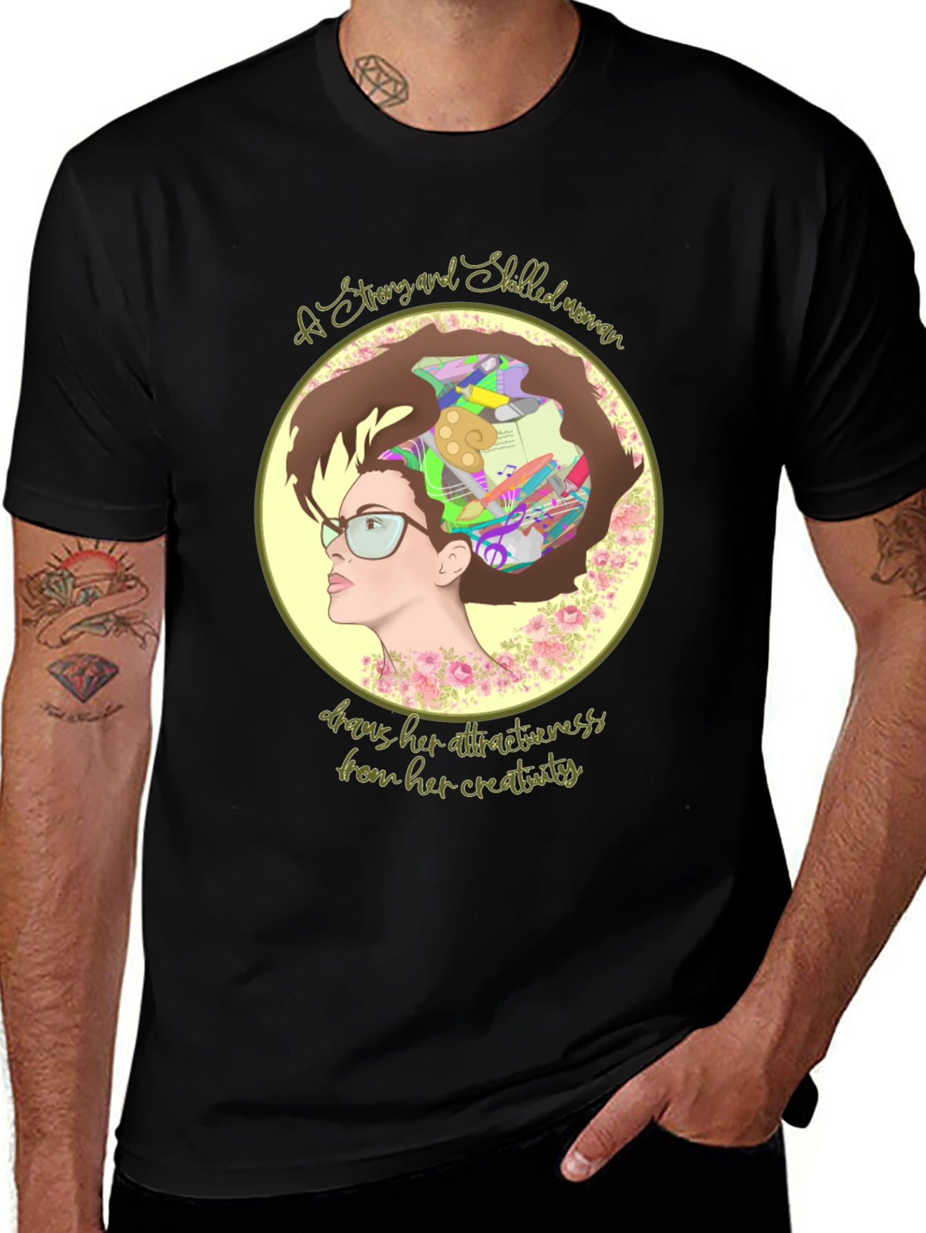 Creative Woman T-Shirt - Artistic Design