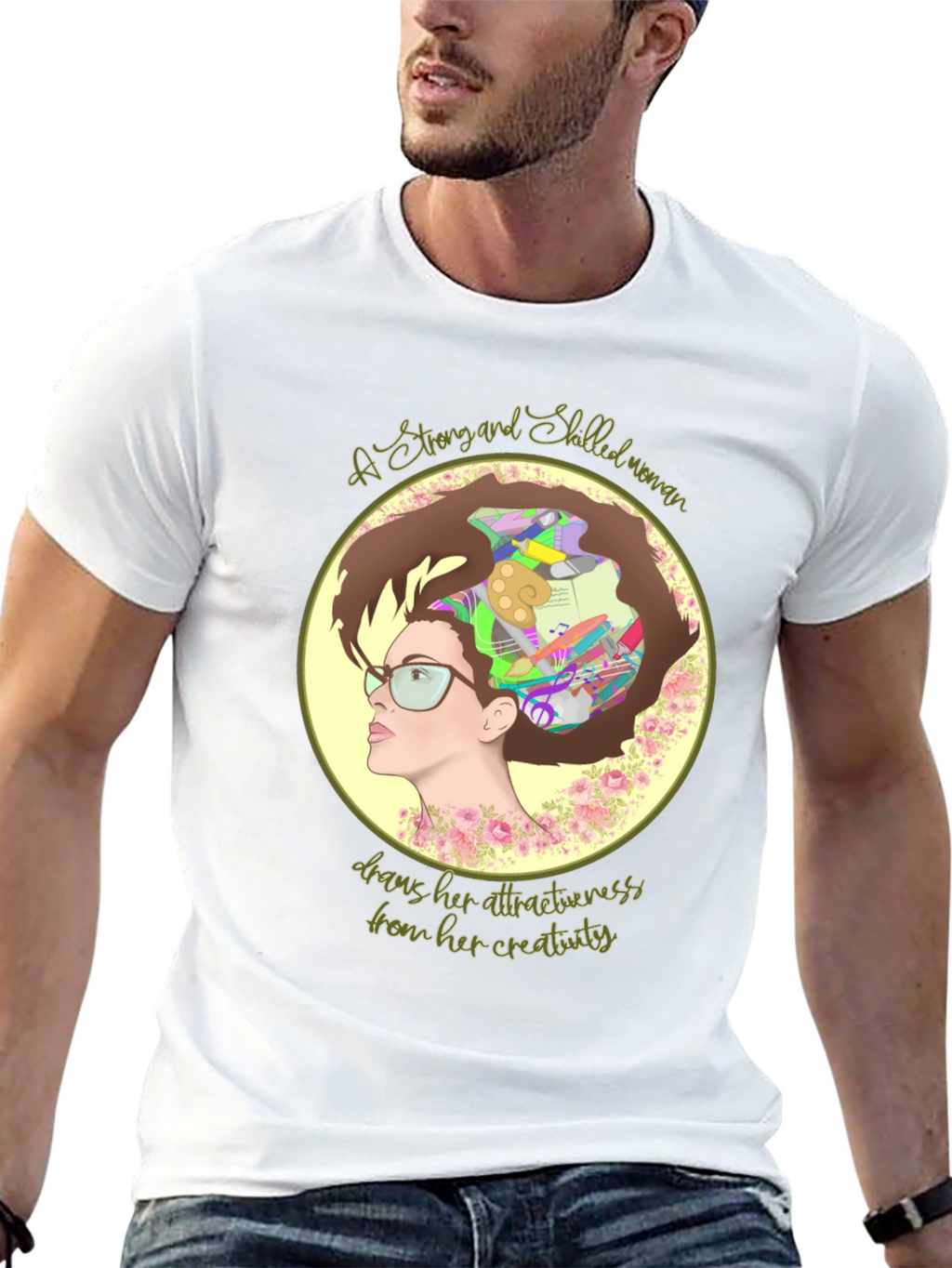 Creative Woman T-Shirt - Artistic Design