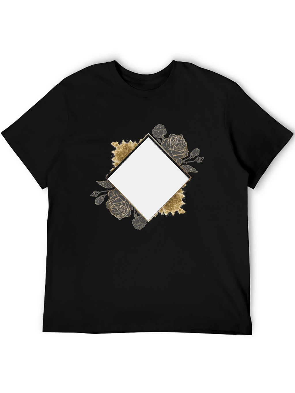 Floral Framed Graphic Tee - Stylish & Unique