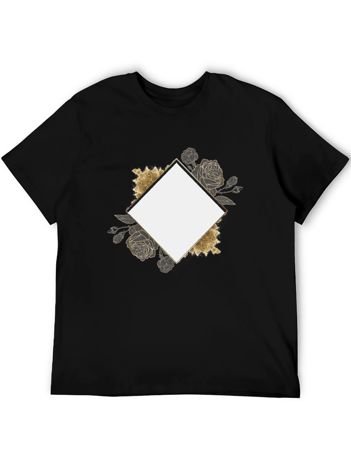Floral Framed Graphic Tee - Stylish & Unique
