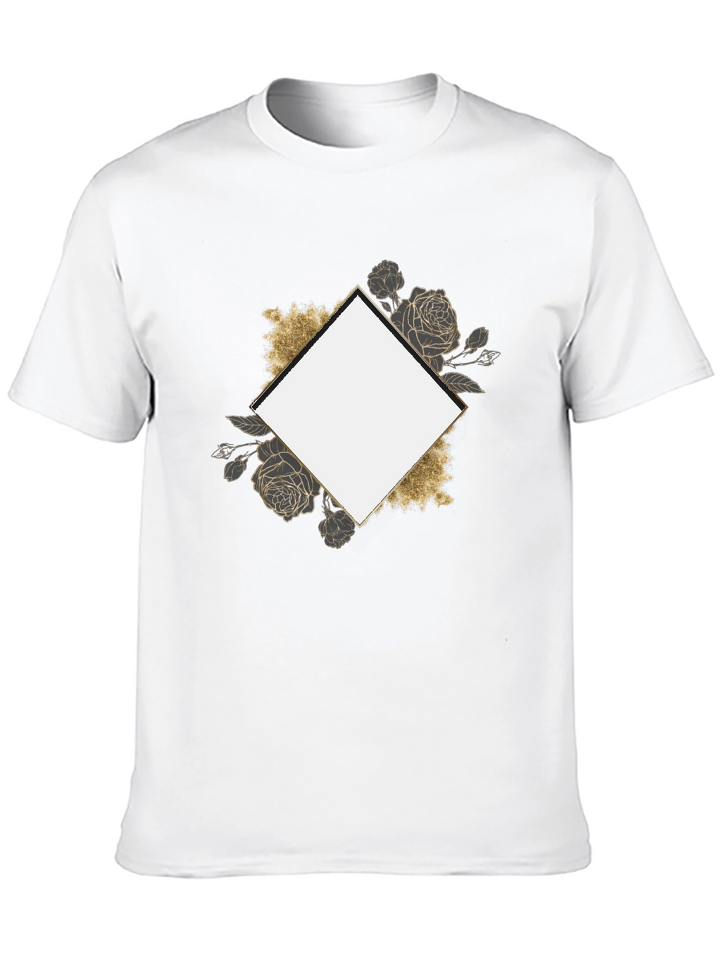 Floral Framed Graphic Tee - Stylish & Unique