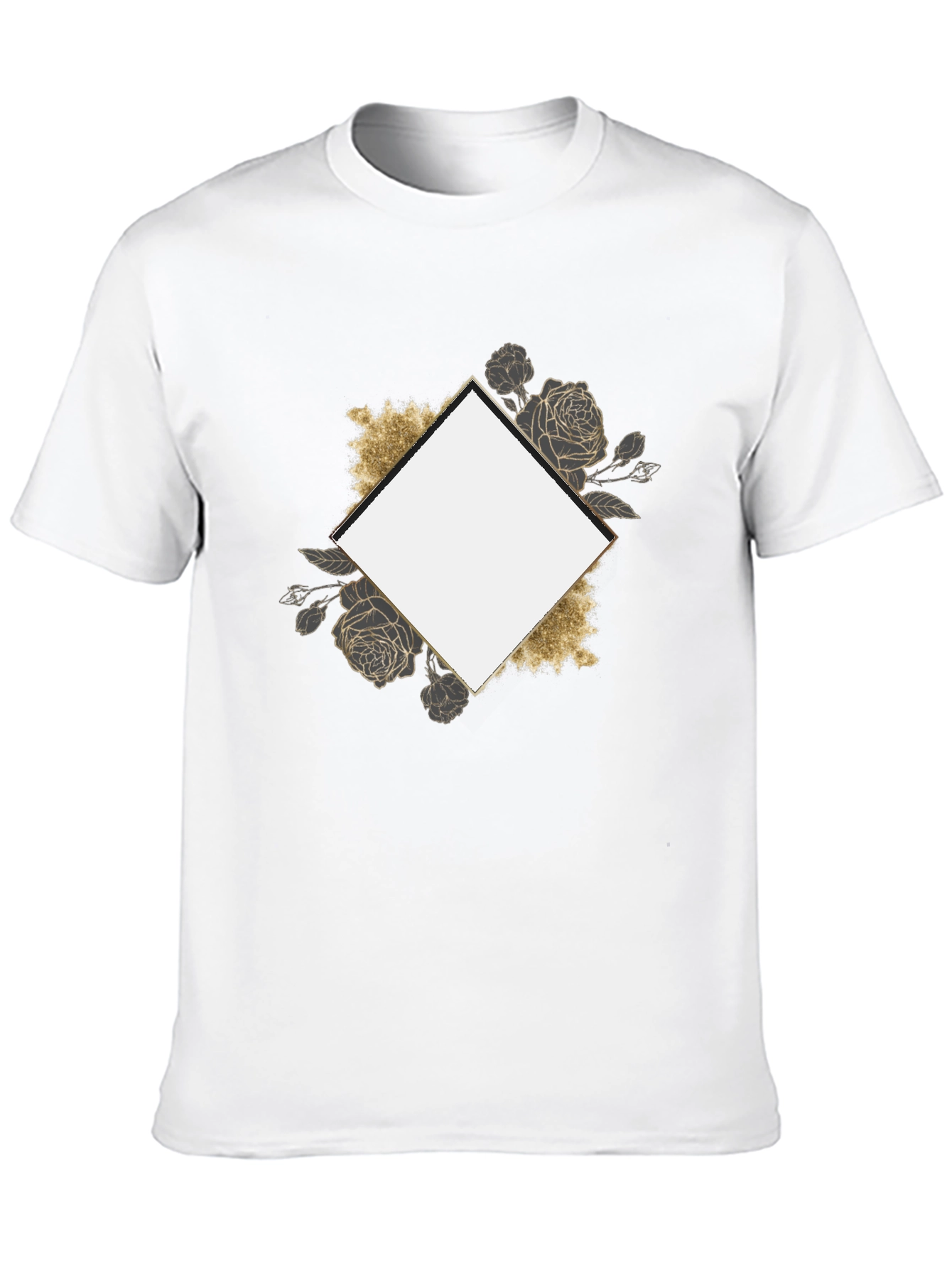 Floral Framed Graphic Tee - Stylish & Unique