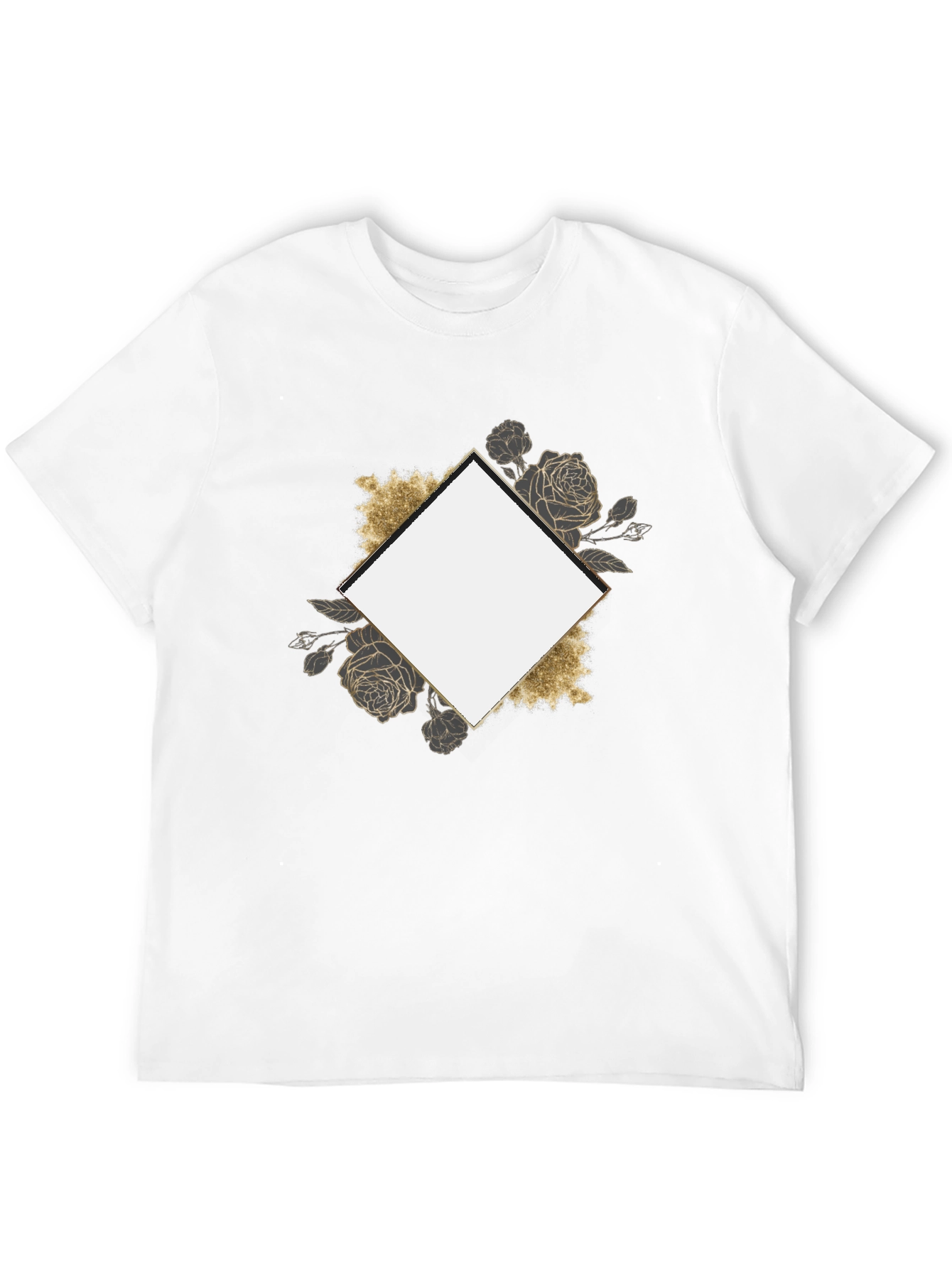 Floral Framed Graphic Tee - Stylish & Unique