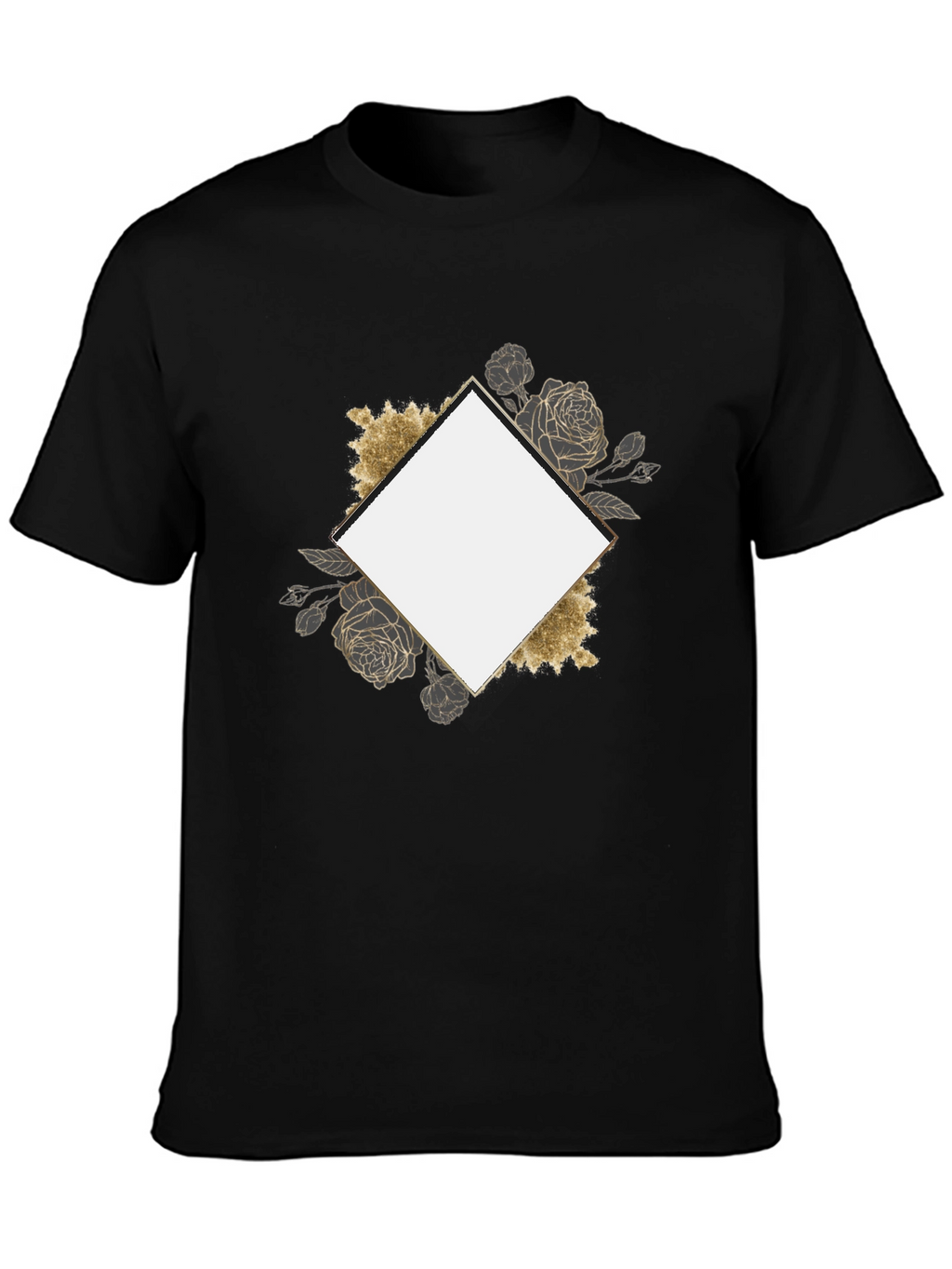 Floral Framed Graphic Tee - Stylish & Unique