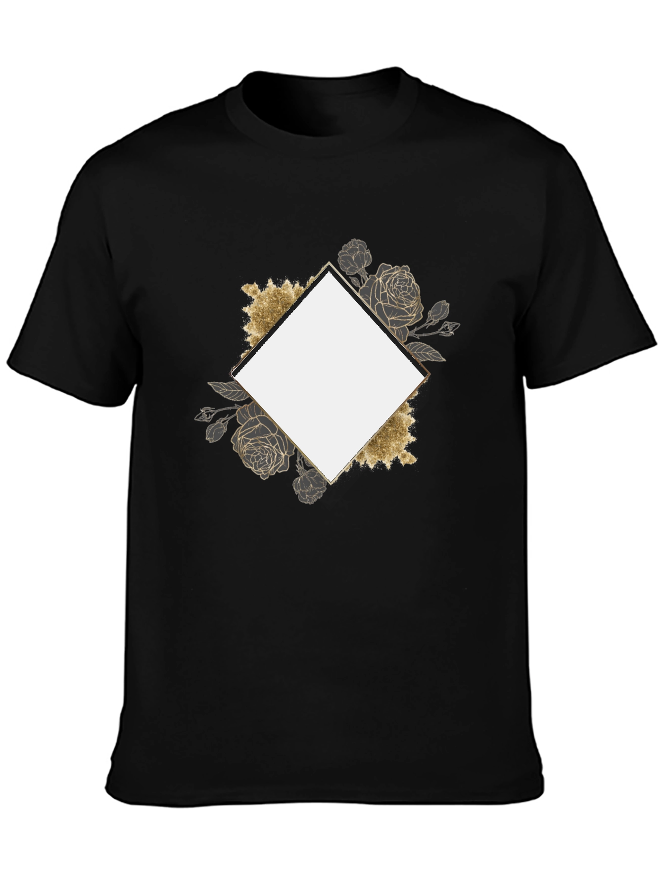 Floral Framed Graphic Tee - Stylish & Unique