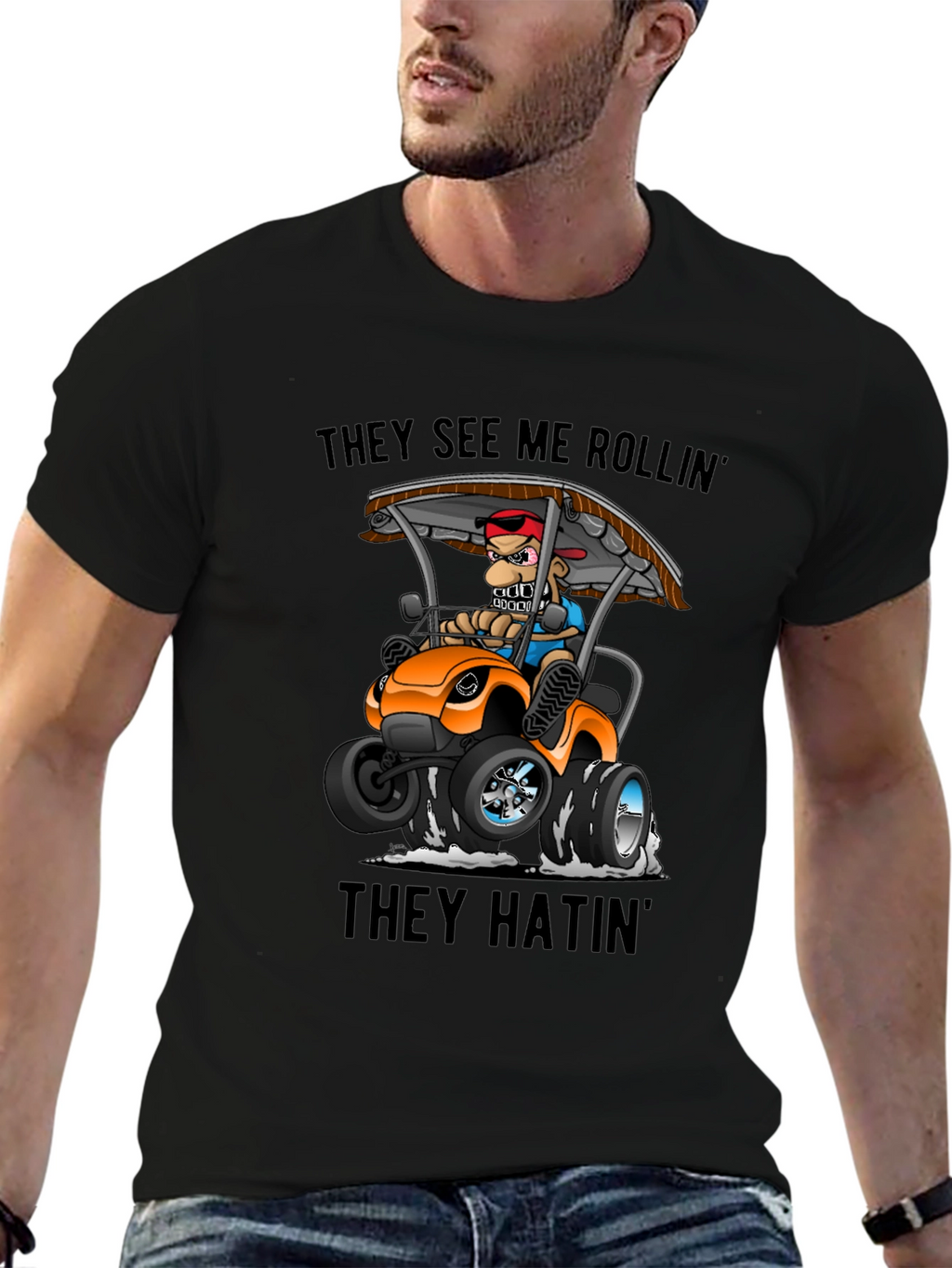 They See Me Rollin Funny Cartoon T-Shirt
