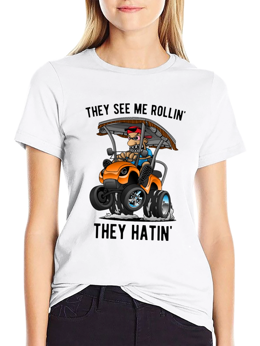They See Me Rollin Funny Cartoon T-Shirt