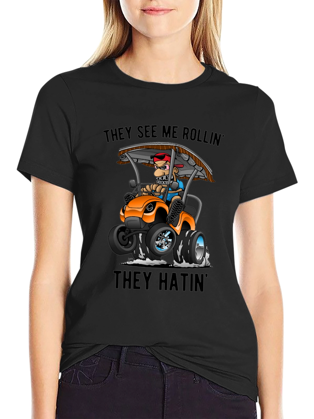 They See Me Rollin Funny Cartoon T-Shirt