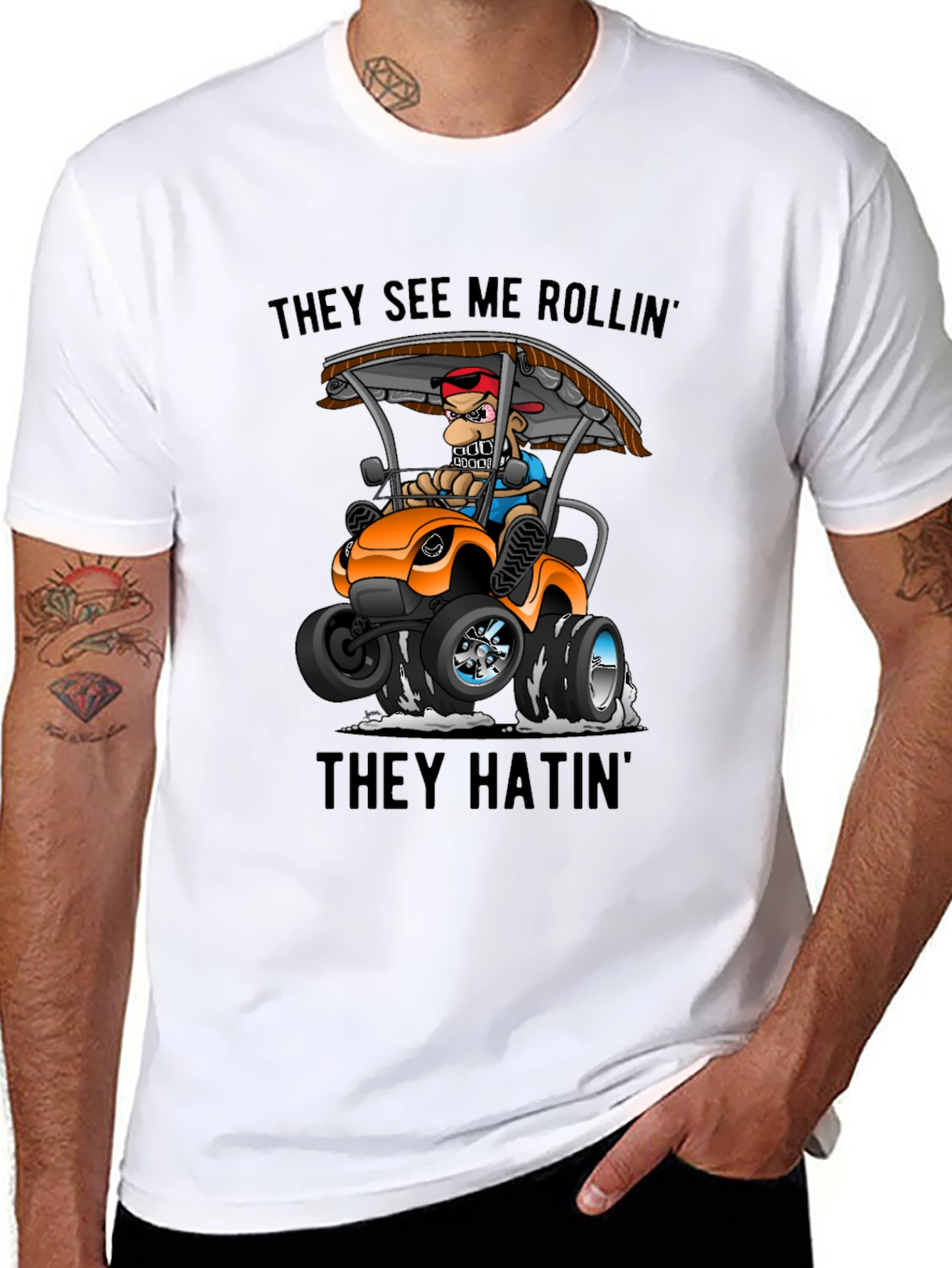 They See Me Rollin Funny Cartoon T-Shirt