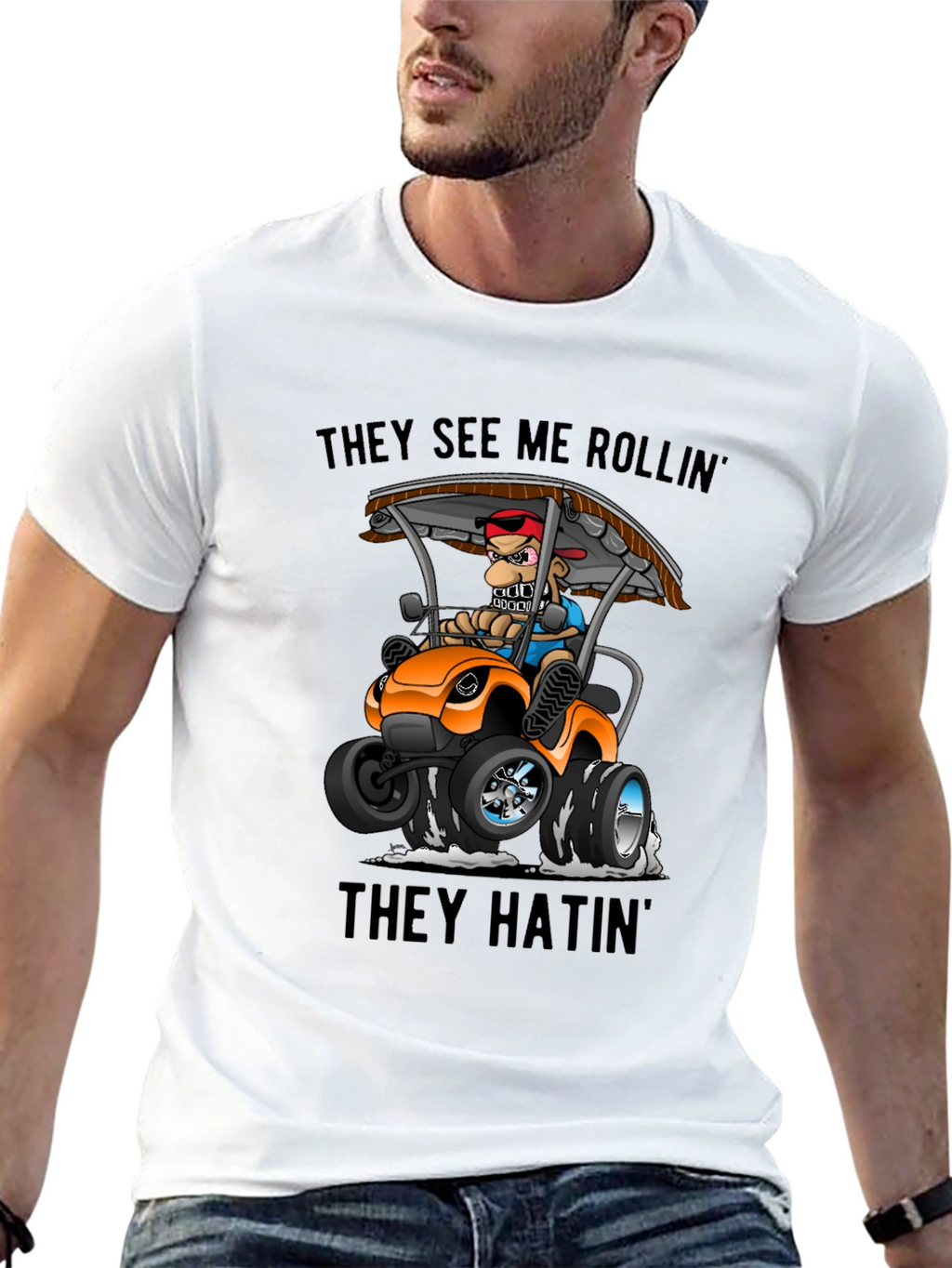 They See Me Rollin Funny Cartoon T-Shirt