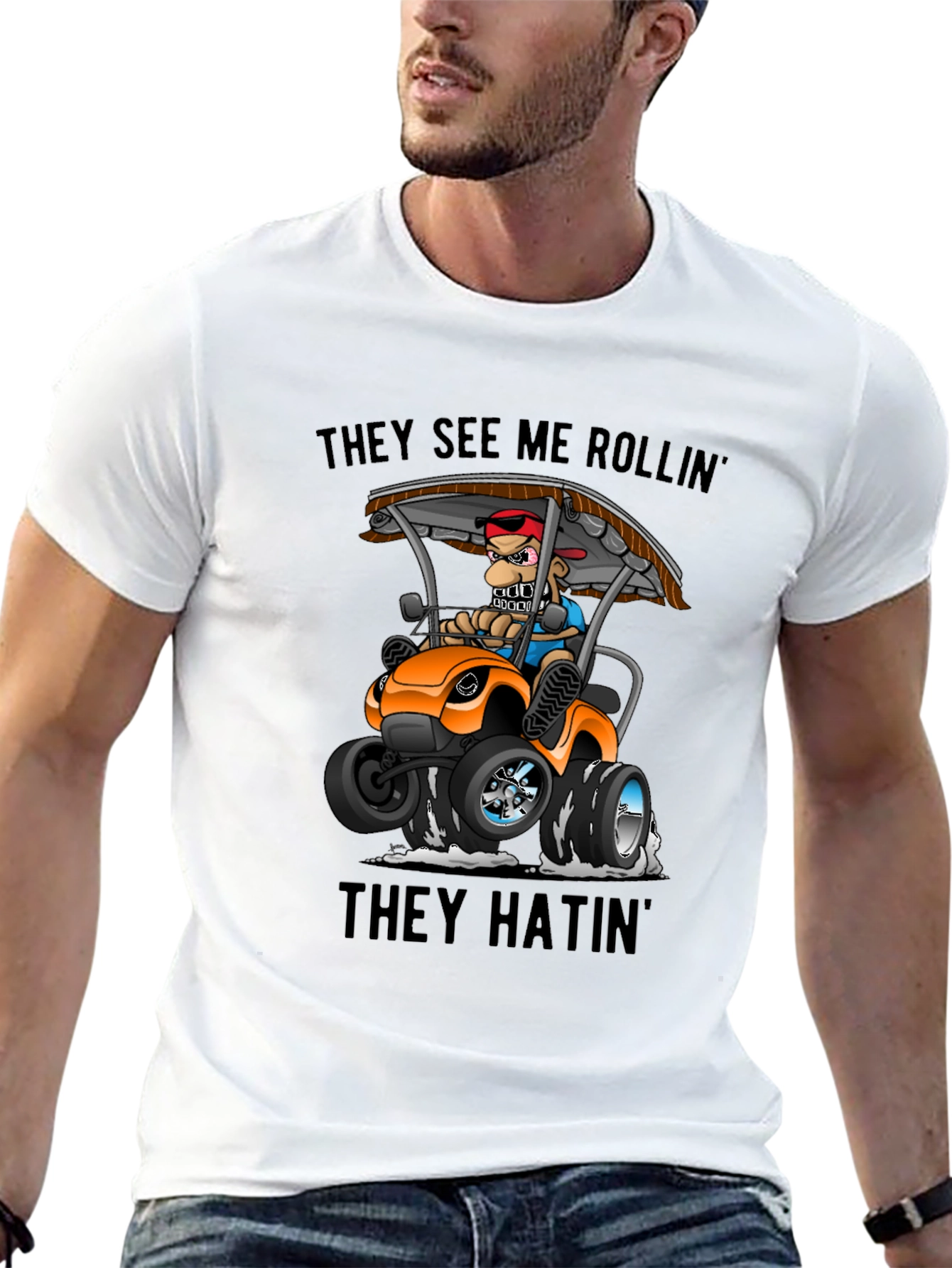 They See Me Rollin Funny Cartoon T-Shirt