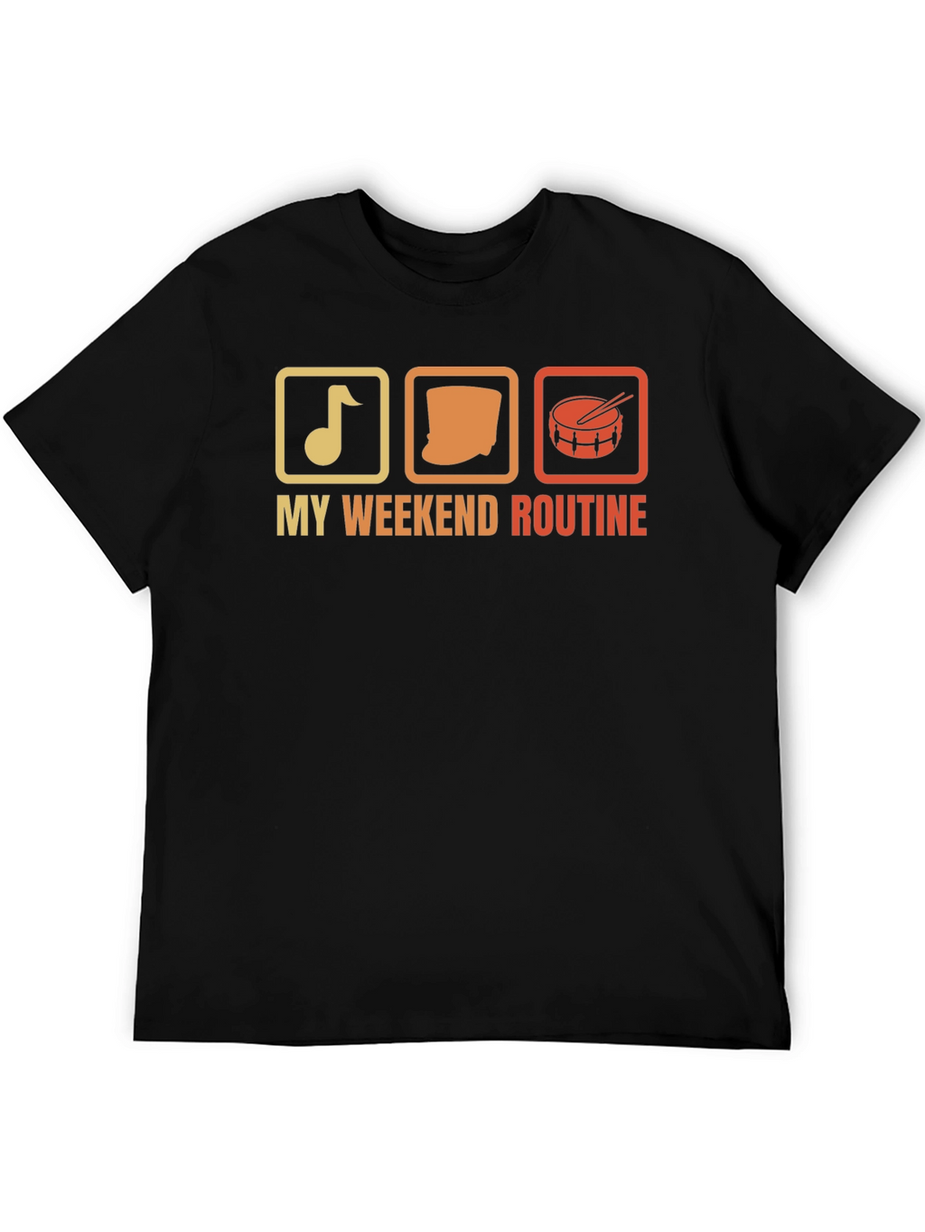 My Weekend Routine Music Drum T-Shirt