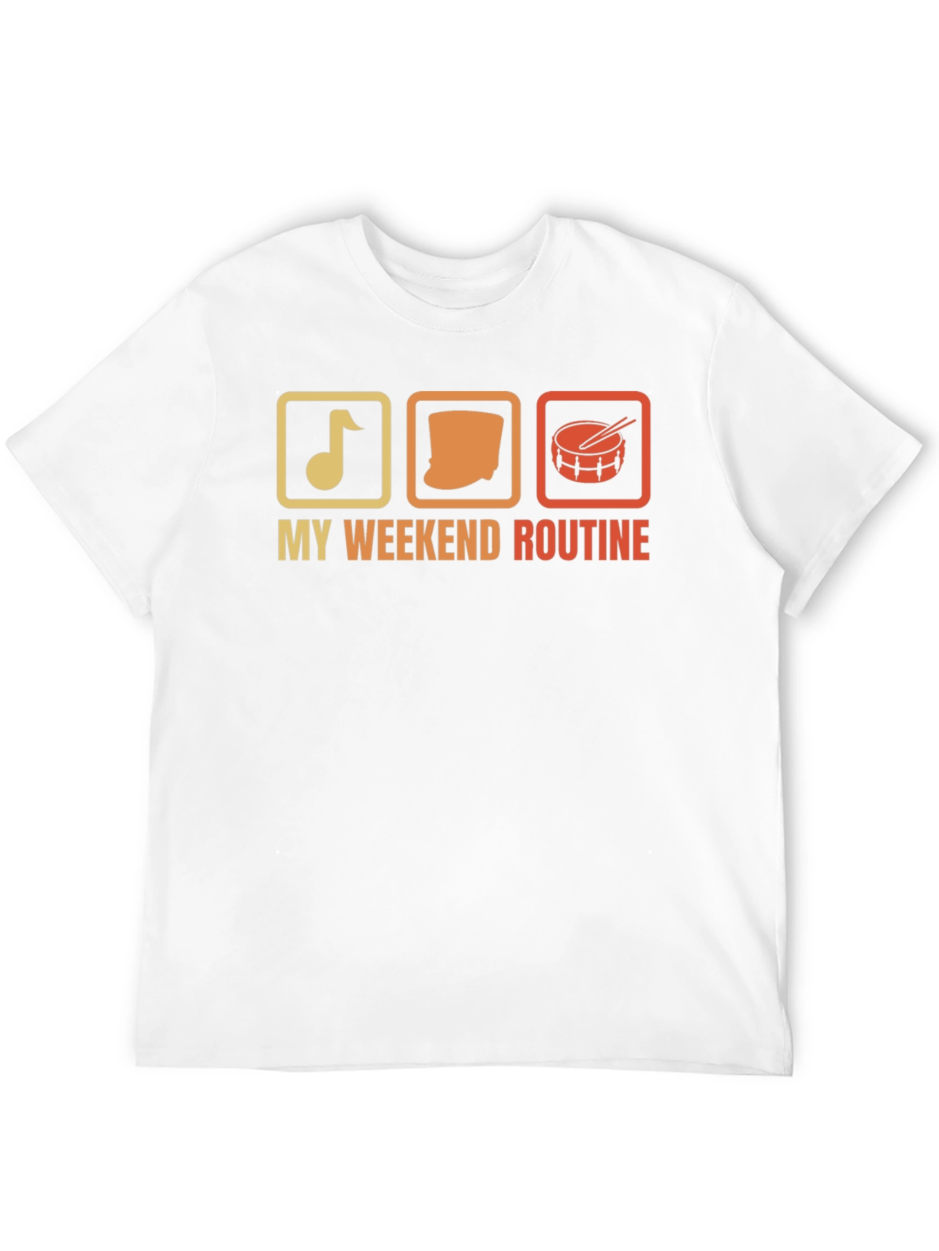 My Weekend Routine Music Drum T-Shirt