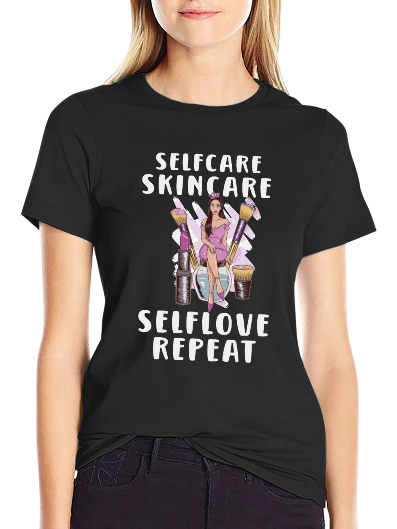 Selfcare Skincare T-Shirt: Selflove Repeat Design