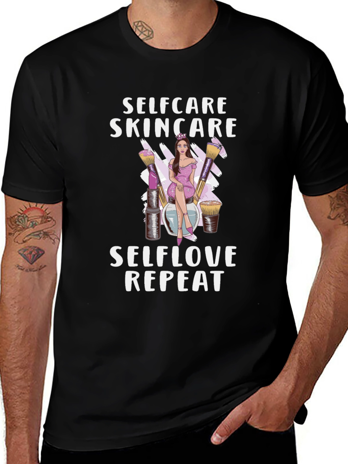 Selfcare Skincare T-Shirt: Selflove Repeat Design