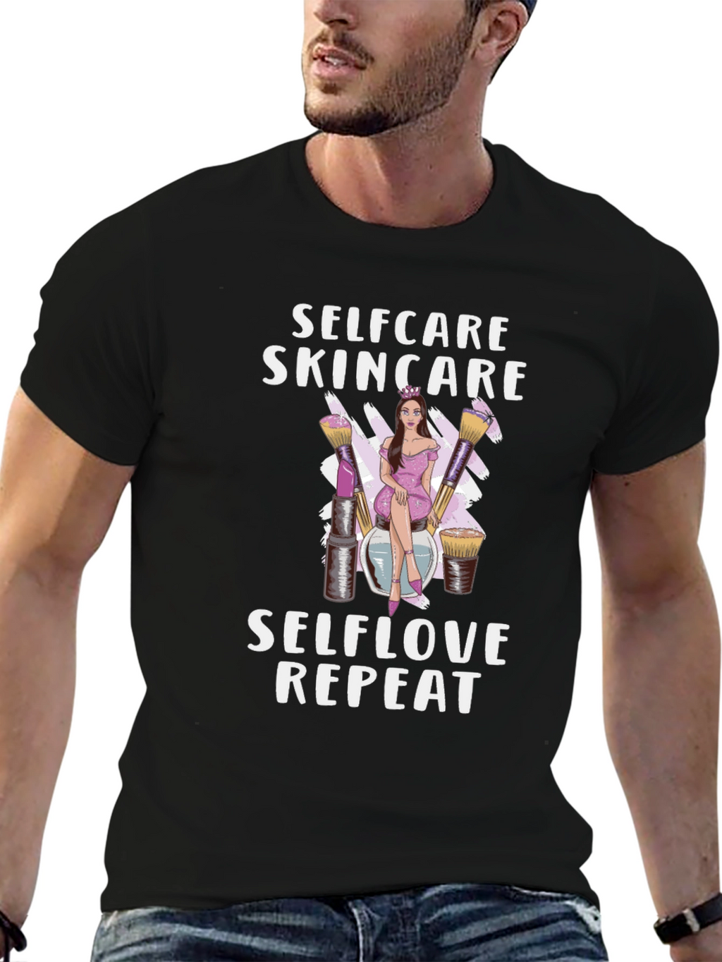 Selfcare Skincare T-Shirt: Selflove Repeat Design