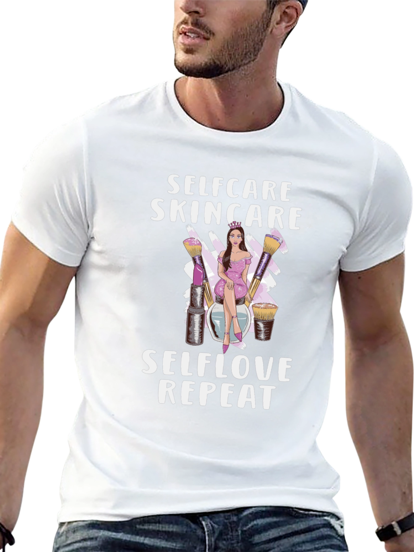 Selfcare Skincare T-Shirt: Selflove Repeat Design