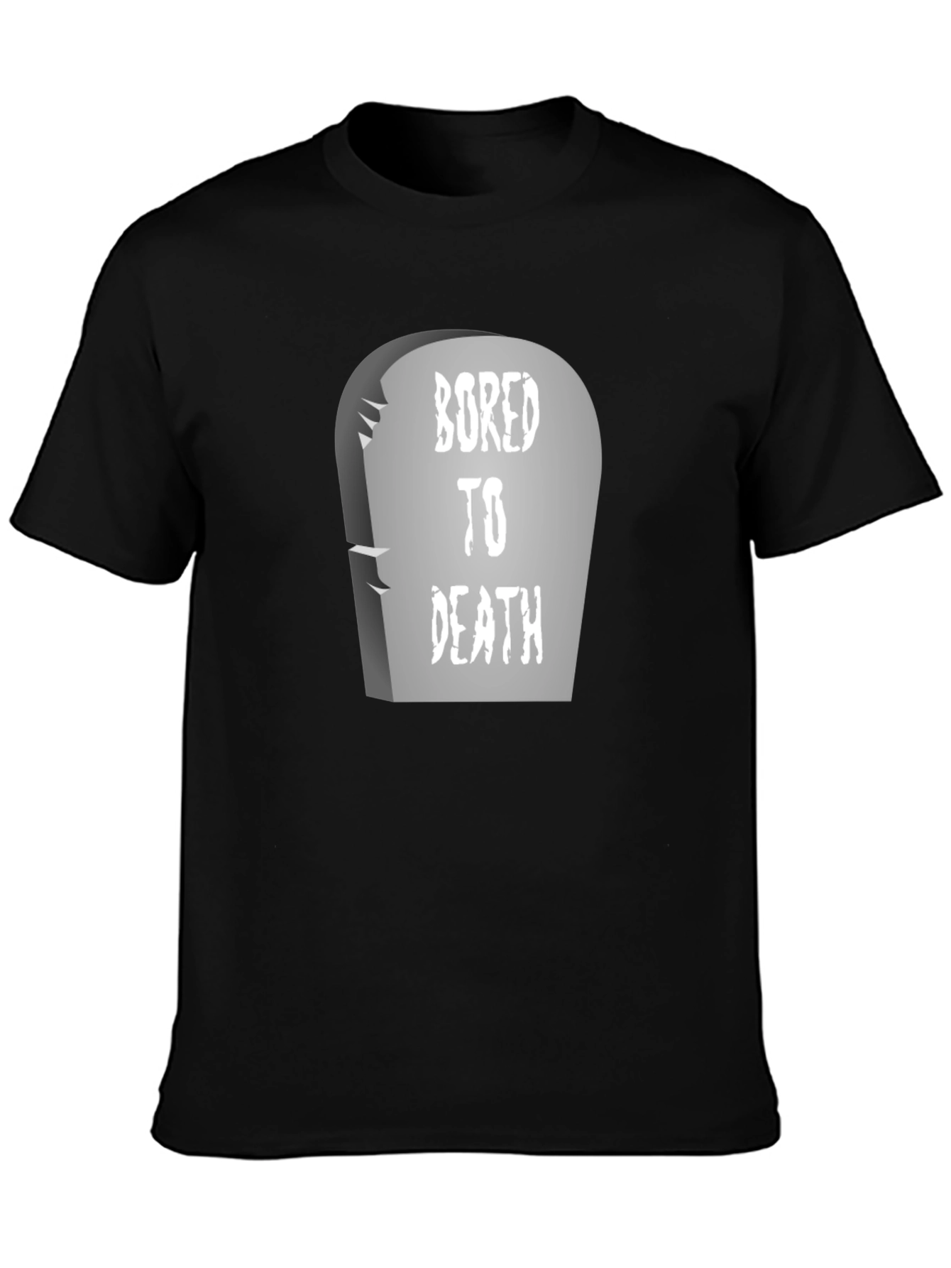 Bored to Death Graphic Tee - Unique Tombstone Design