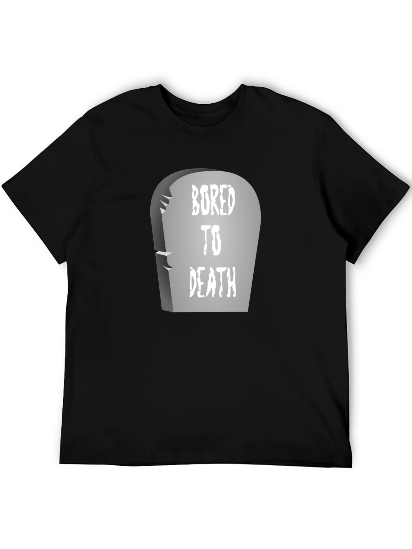Bored to Death Graphic Tee - Unique Tombstone Design