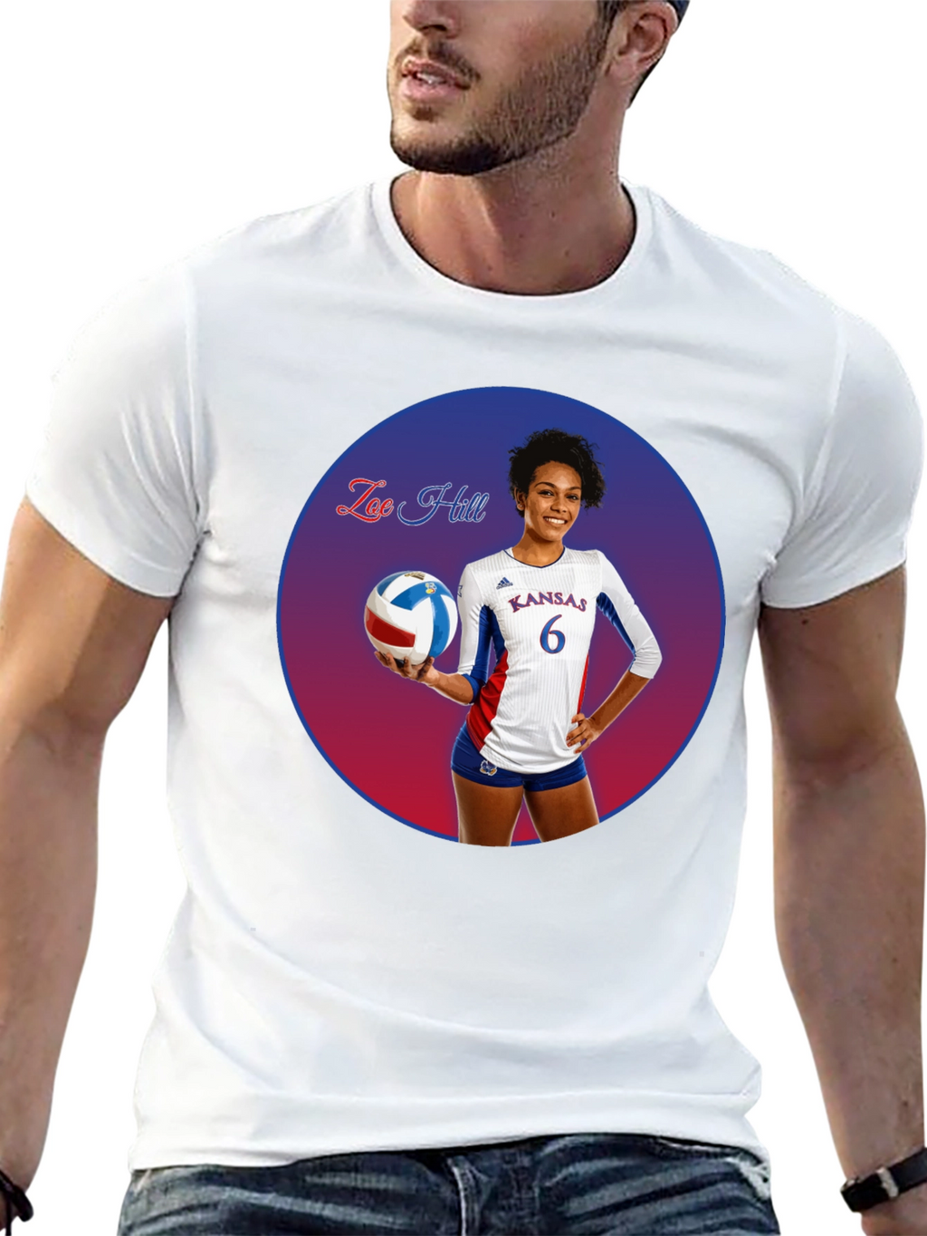 Zoe Hill Kansas Volleyball T-Shirt