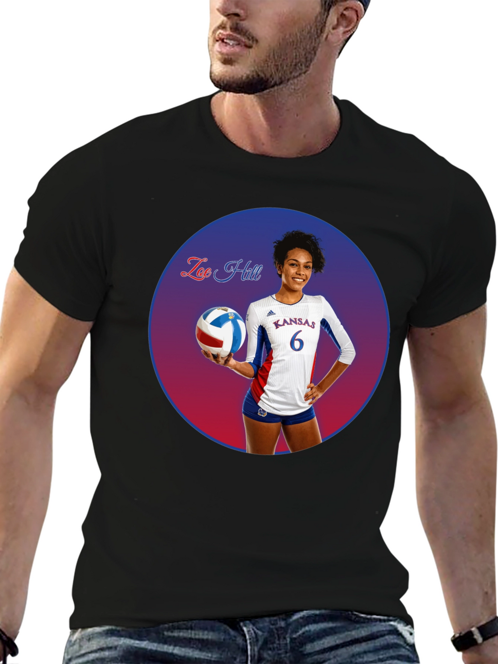 Zoe Hill Kansas Volleyball T-Shirt