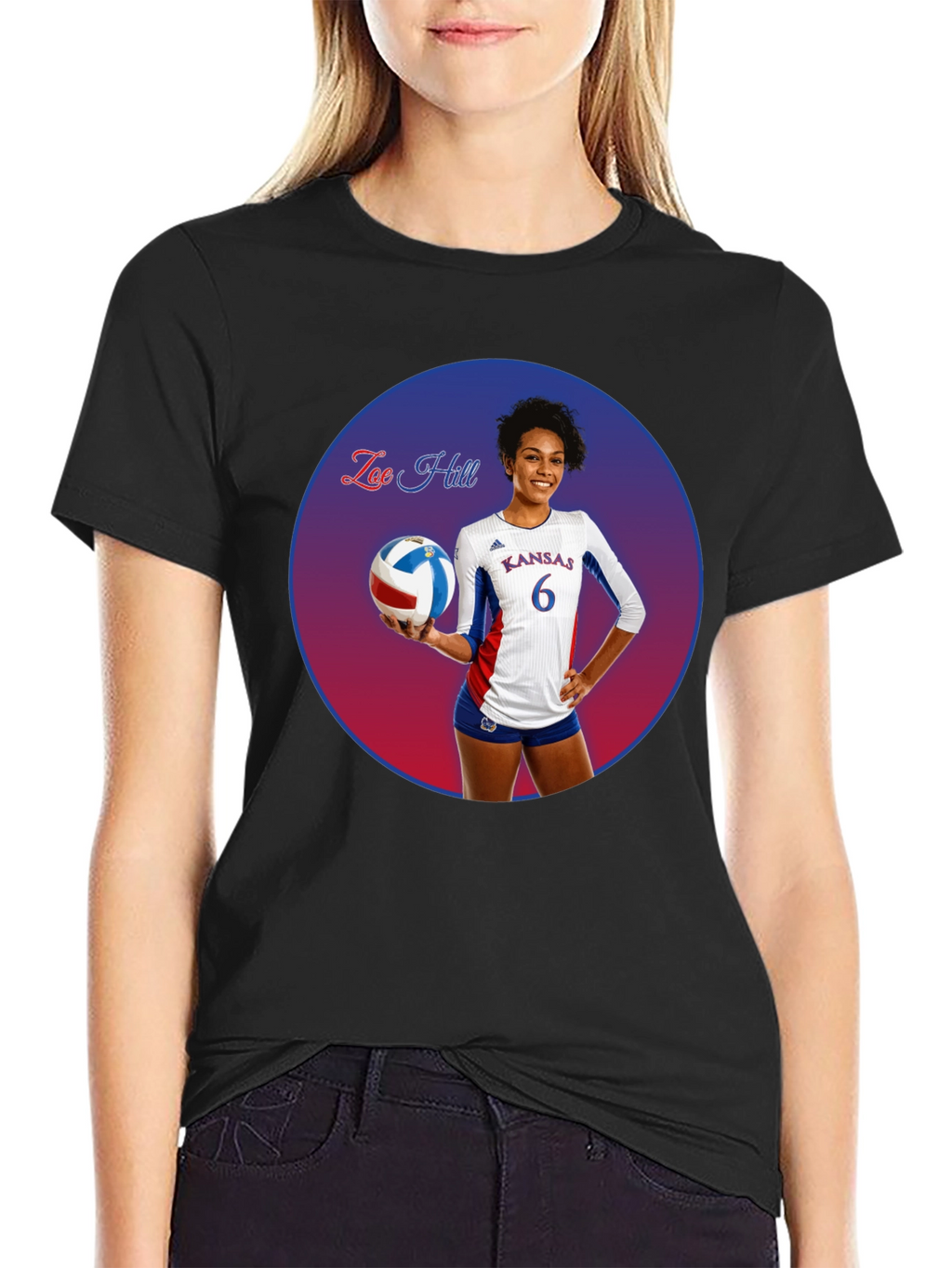 Zoe Hill Kansas Volleyball T-Shirt