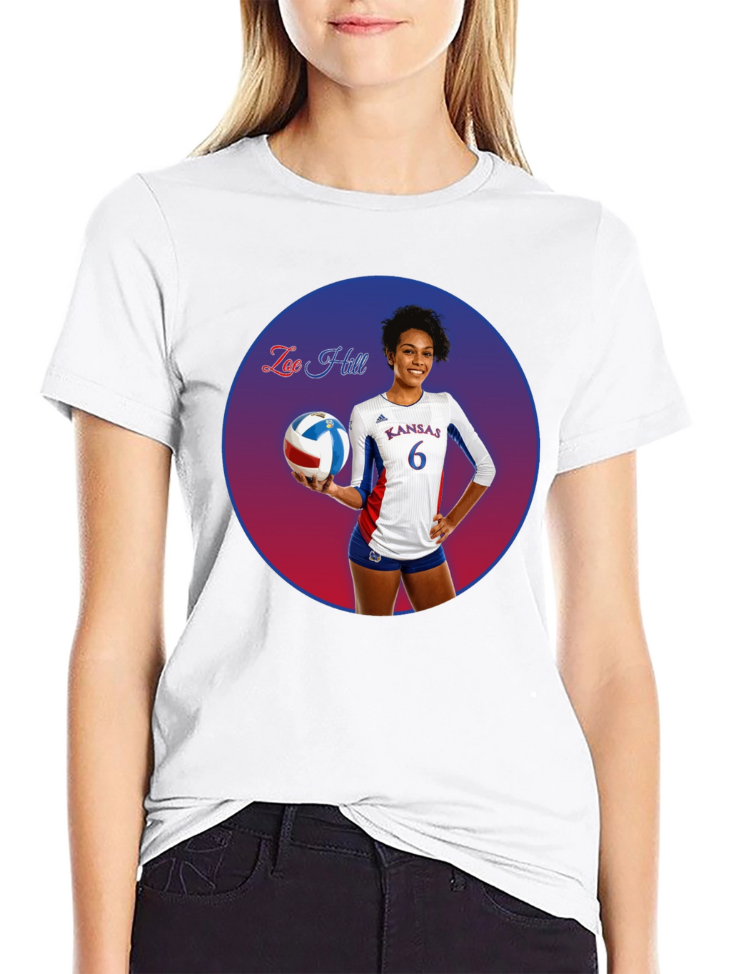 Zoe Hill Kansas Volleyball T-Shirt